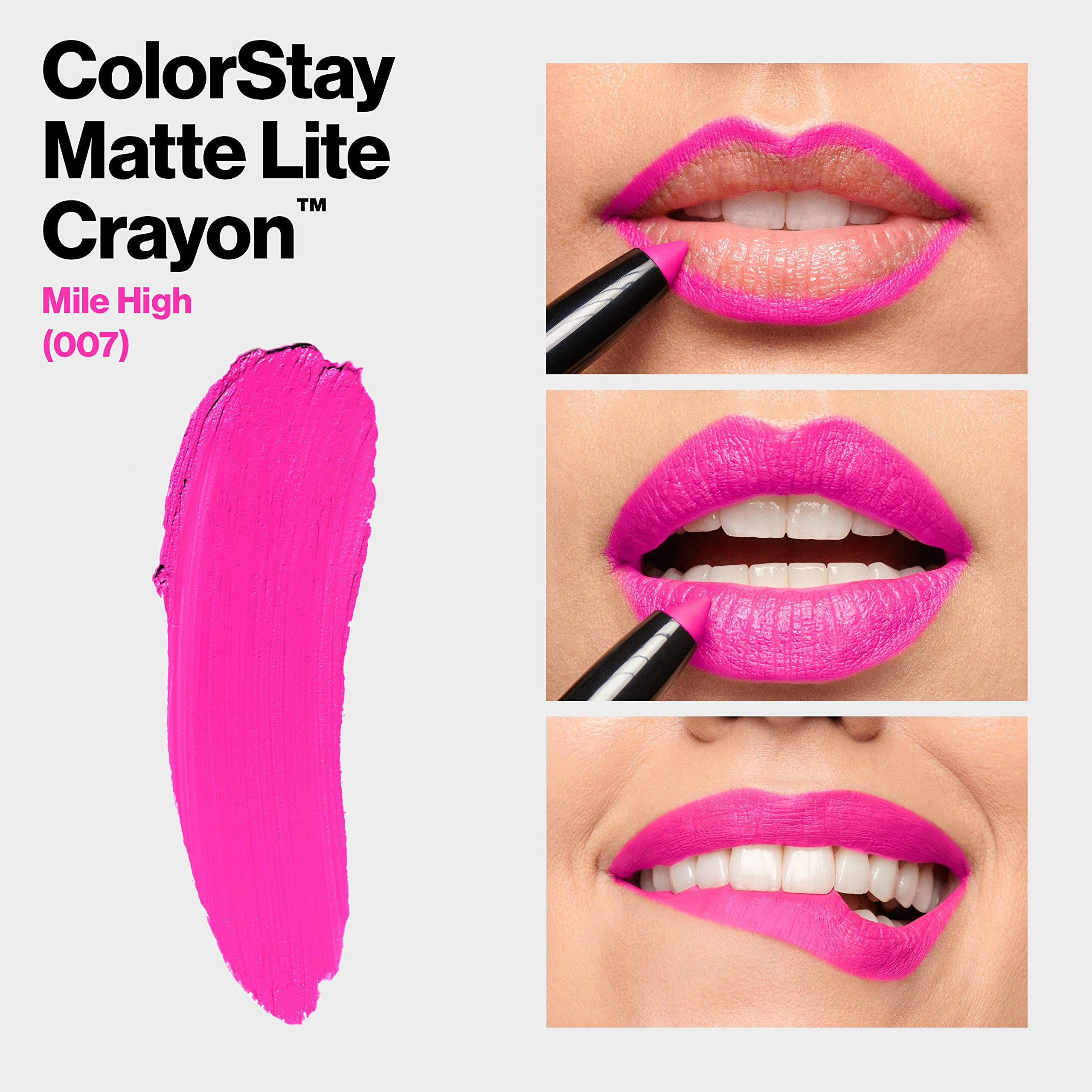 Foto 4 pulgar | Lápiz Labial Revlon Colorstay Matte Lite Crayon 007 Mile High - Venta Internacional