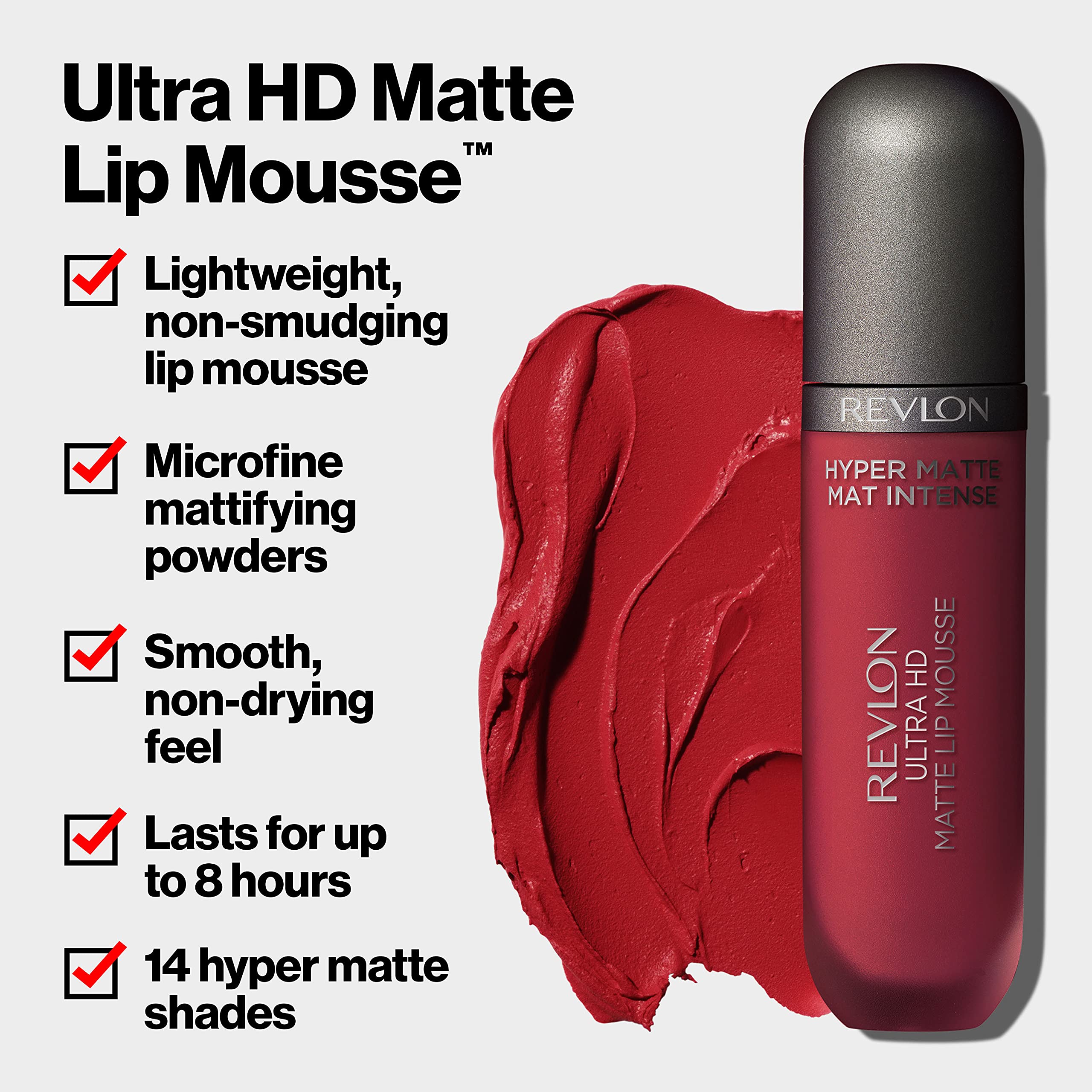 Foto 4 pulgar | Labial Líquido Revlon Ultra Hd Lip Mousse Hyper Matte Pink Sunset-Venta Internacional