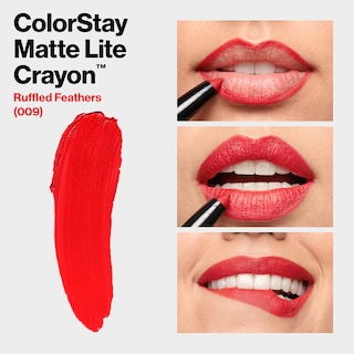 Foto 3 | Lápiz Labial Revlon Colorstay Matte Lite Crayon 009 Ruffled Feathers - Venta Internacional