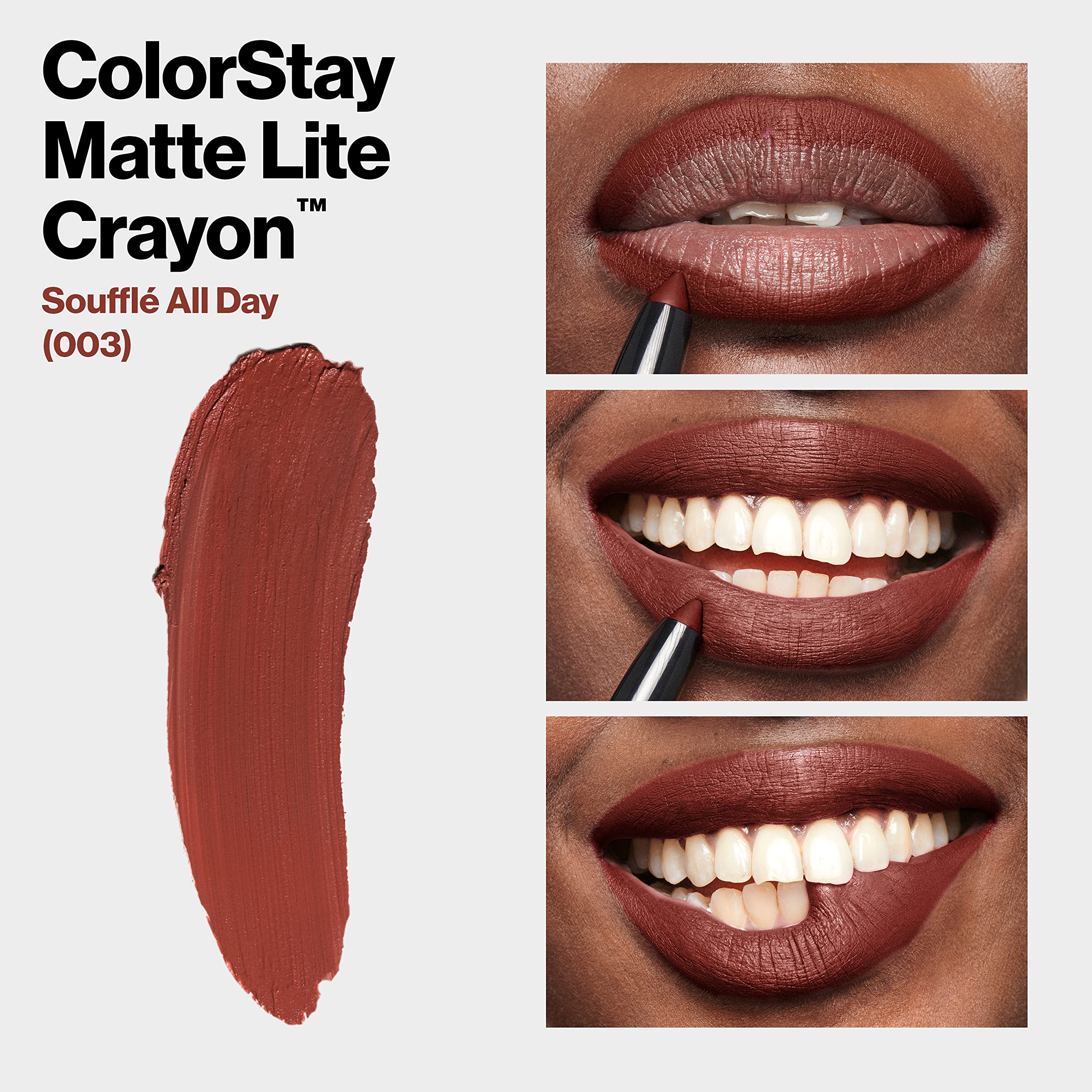 Foto 4 pulgar | Lápiz Labial Revlon Colorstay Matte Lite Crayon 003 Soufflé All Day - Venta Internacional