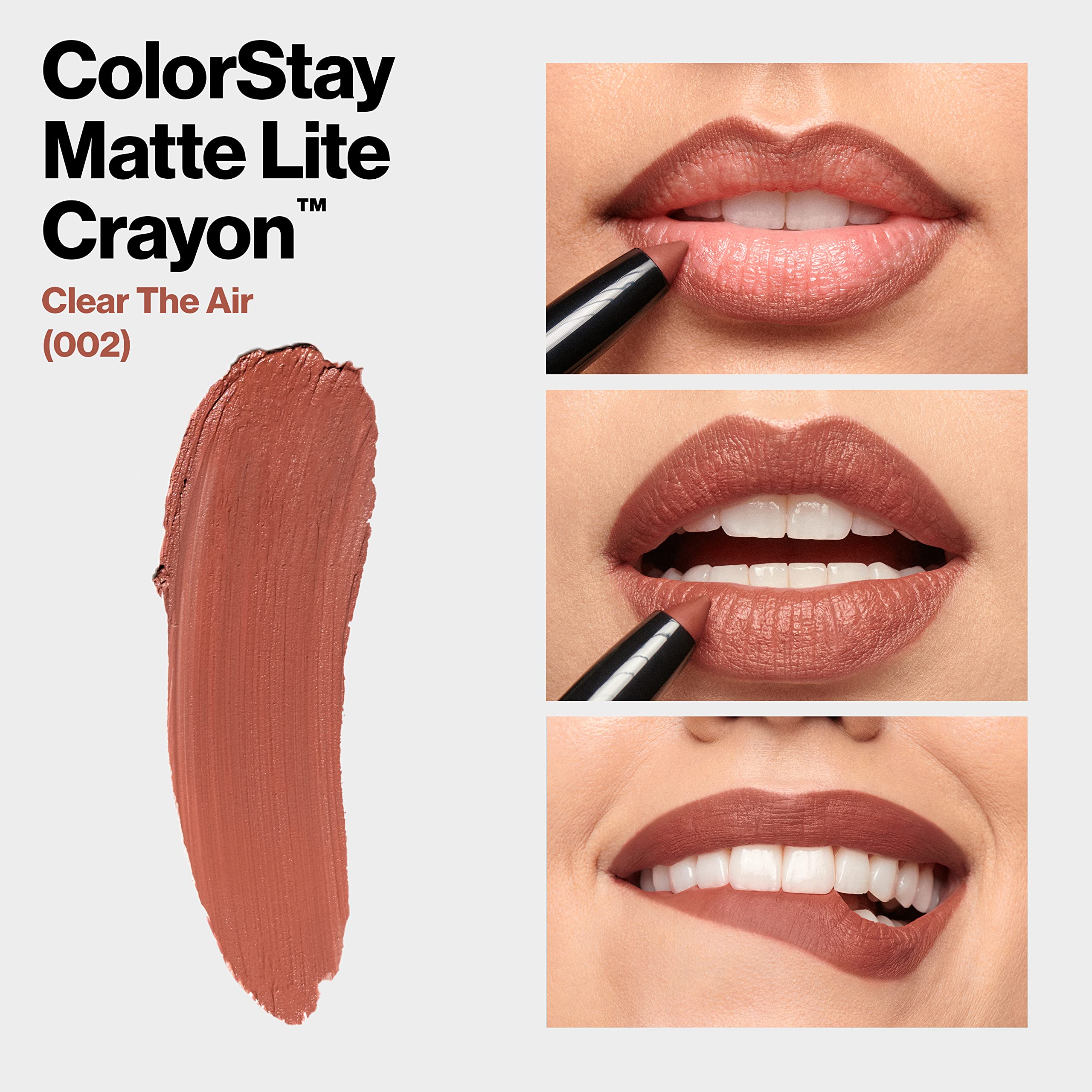 Foto 4 pulgar | Lápiz Labial Revlon Colorstay Matte Lite Crayon 002 Clear The Air - Venta Internacional