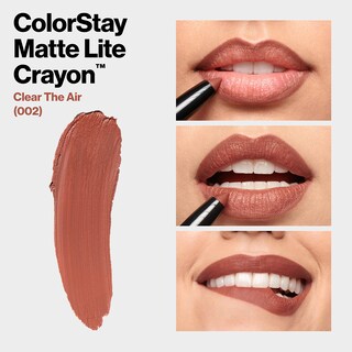 Foto 3 | Lápiz Labial Revlon Colorstay Matte Lite Crayon 002 Clear The Air - Venta Internacional