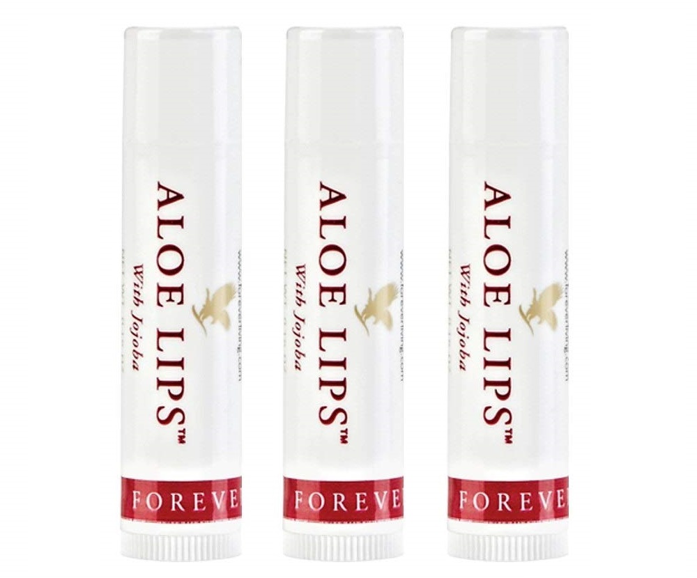 Bálsamo Labial Aloe Lips Forever Living  con Jojoba 3 Piezas