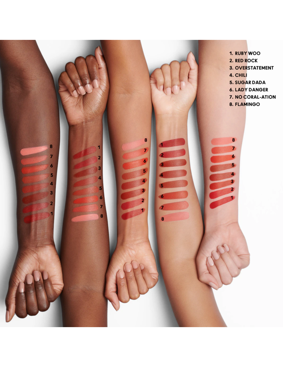 Foto 4 pulgar | Labial Mac Matte Lipstick Red Rock