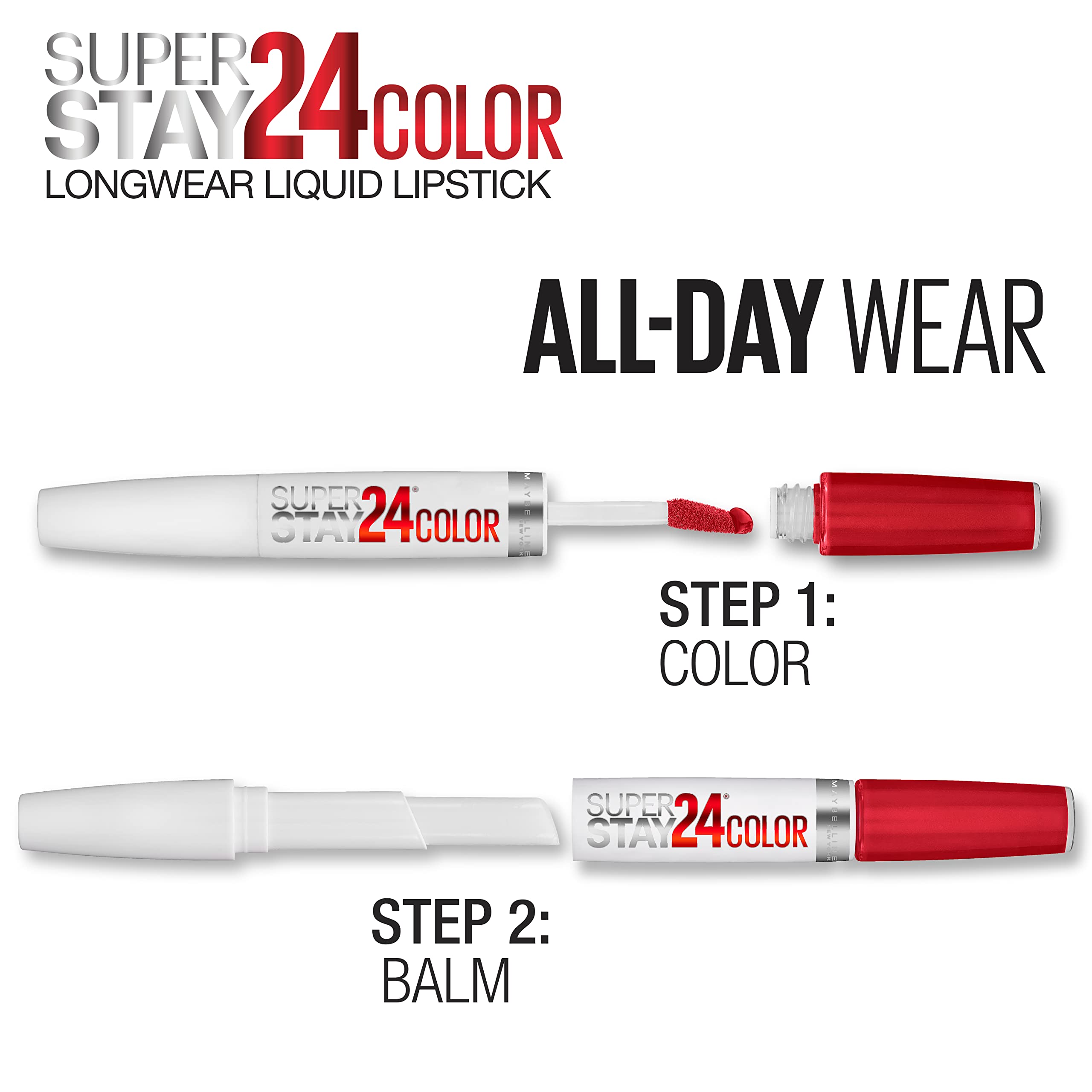 Foto 7 pulgar | Lápiz Labial Líquido Maybelline Super Stay 24 Keep It Red - Venta Internacional