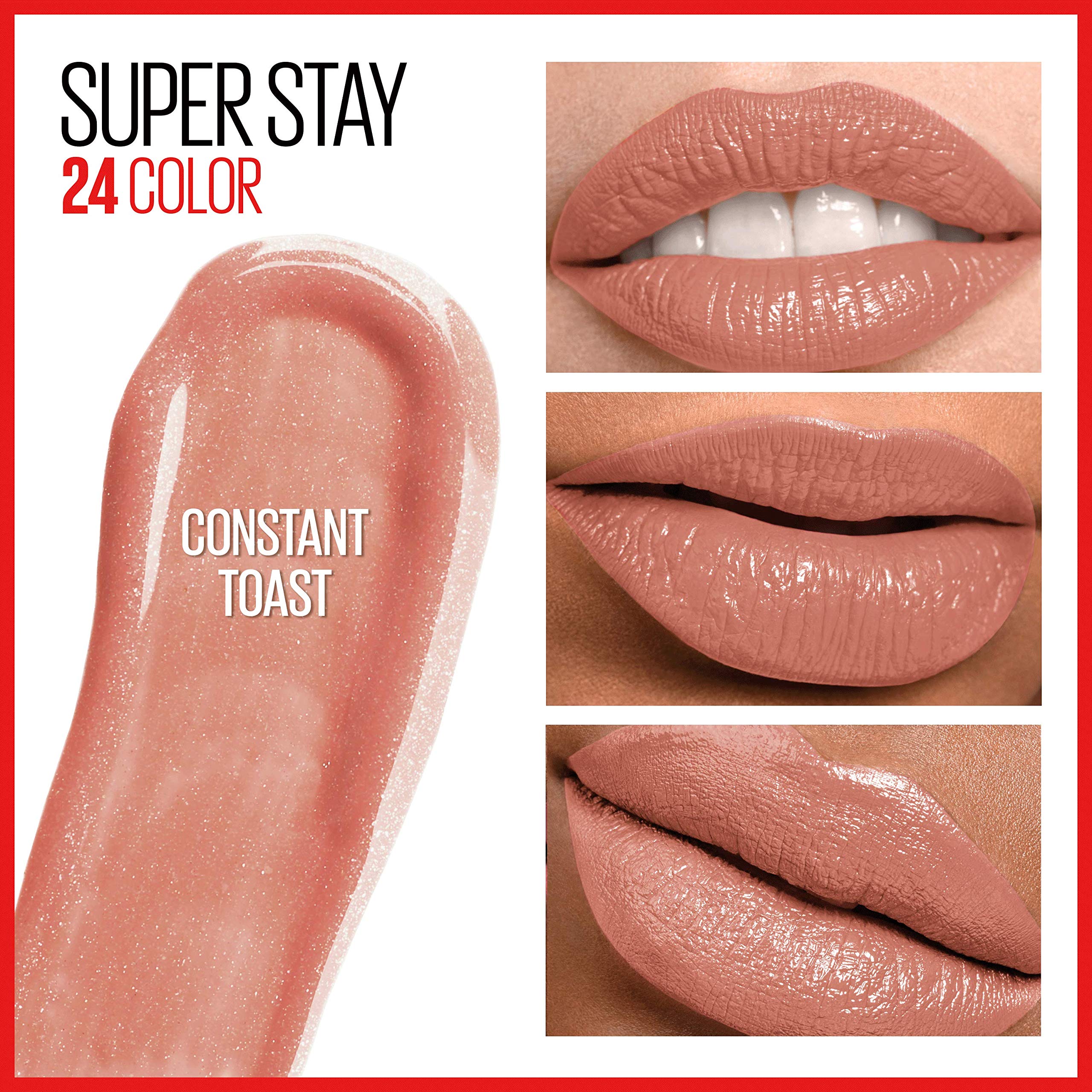 Foto 4 pulgar | Lápiz Labial Líquido Maybelline Super Stay 24 Constant Toast Nude - Duración 24 horas