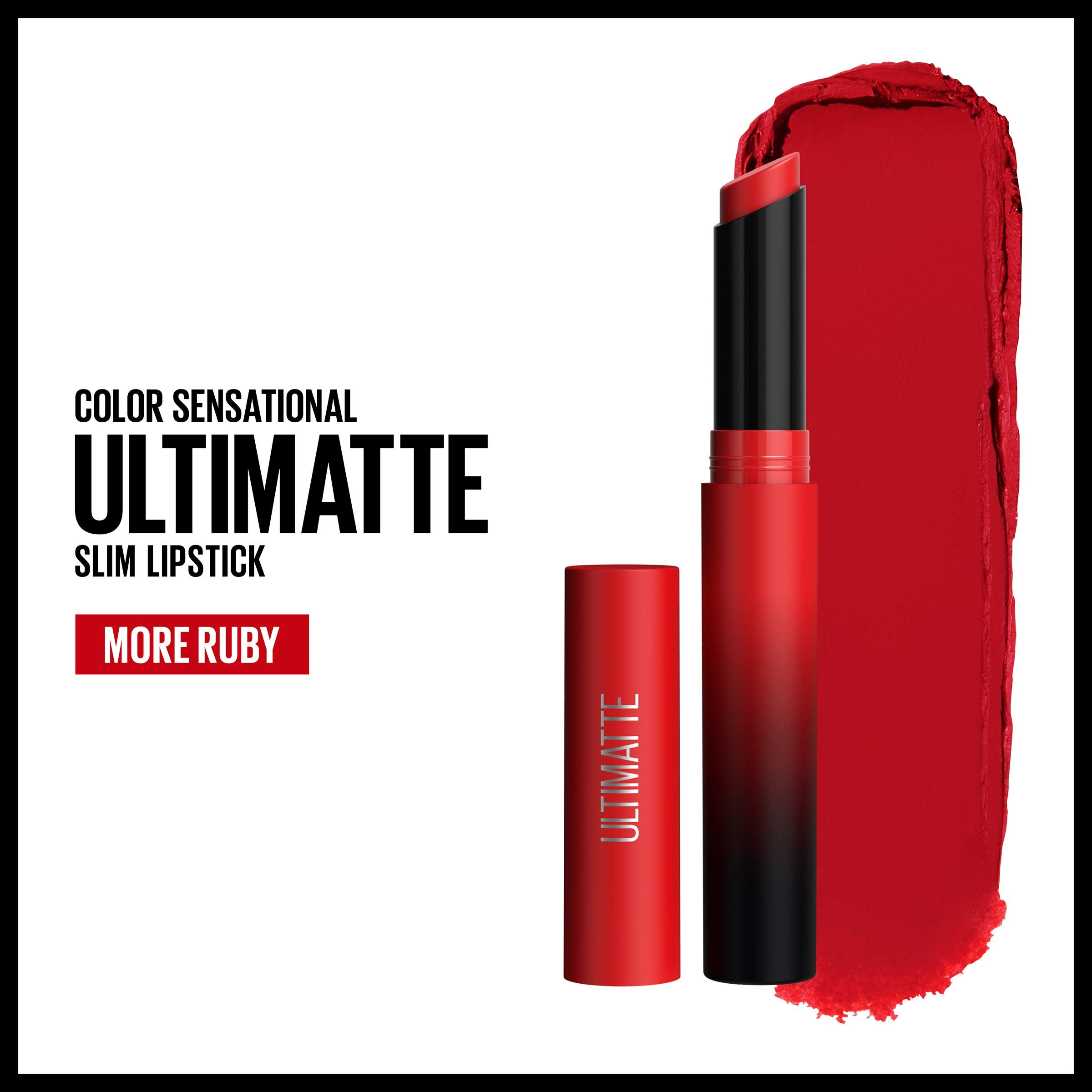 Foto 2 | Lápiz Labial Maybelline Color Sensational Ultimatte Ruby Red - Venta Internacional