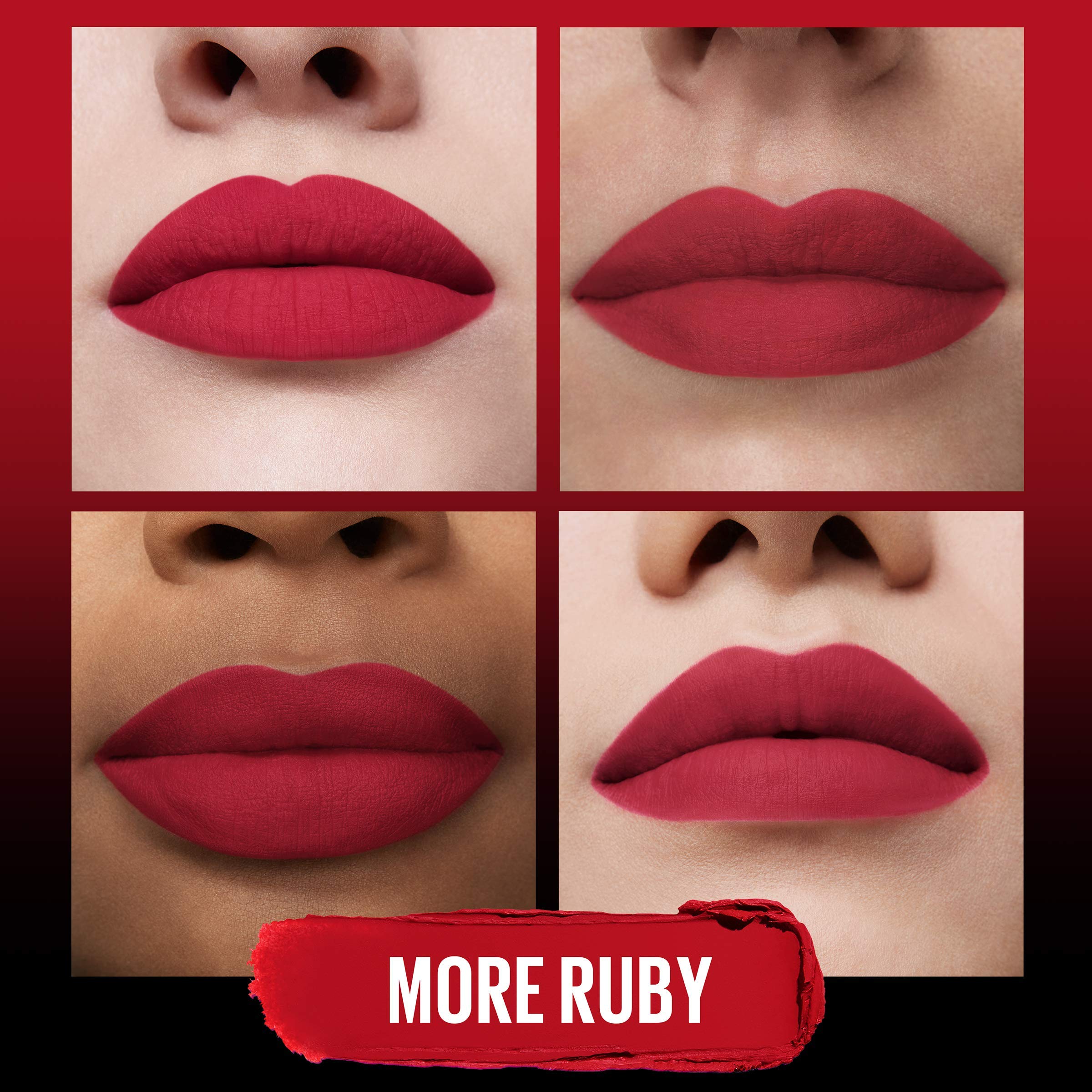 Foto 4 pulgar | Lápiz Labial Maybelline Color Sensational Ultimatte Ruby Red - Venta Internacional