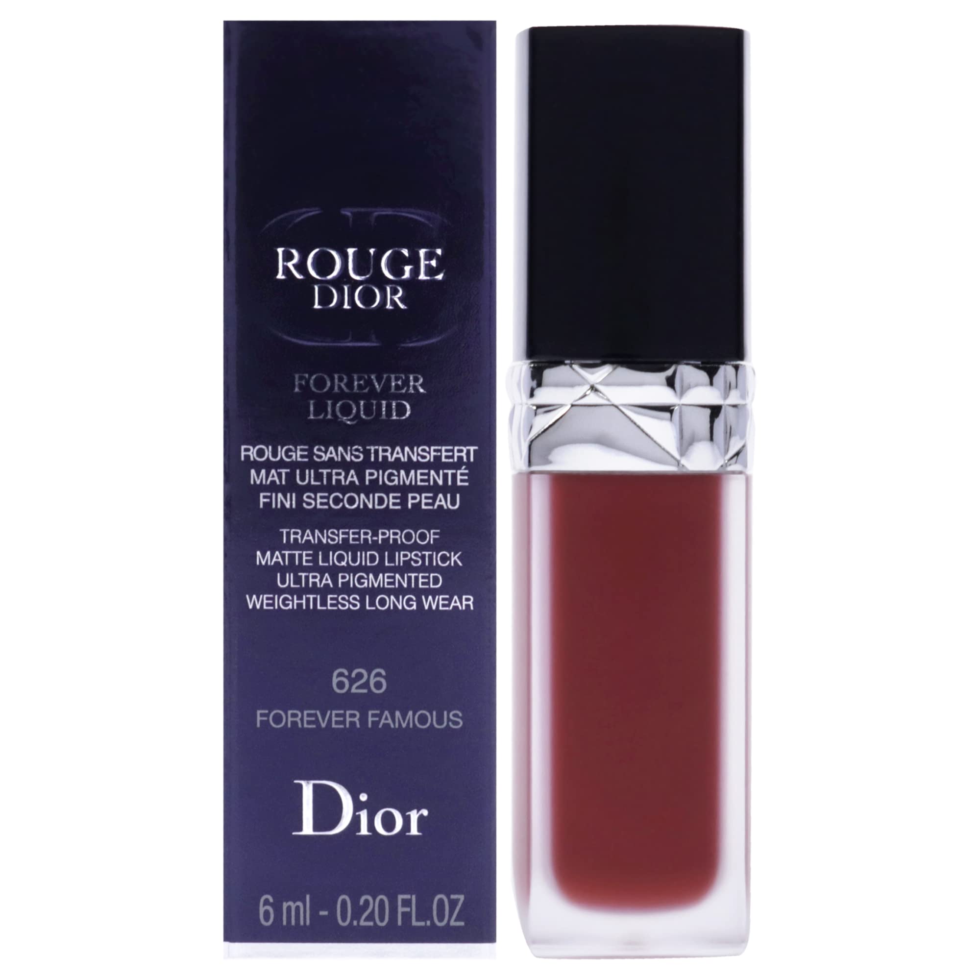 Lápiz Labial Dior Rouge Dior Forever Liquid Matte 626 Forever Famous - Venta Internacional.