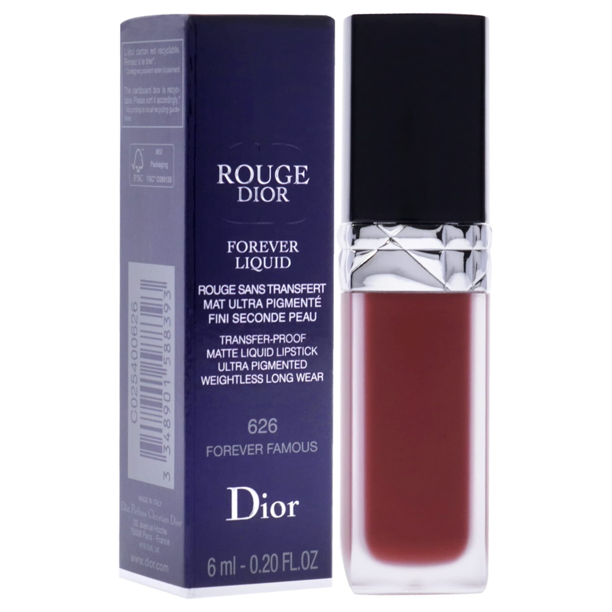 Foto 4 pulgar | Lápiz Labial Dior Rouge Dior Forever Liquid Matte 626 Forever Famous - Venta Internacional.