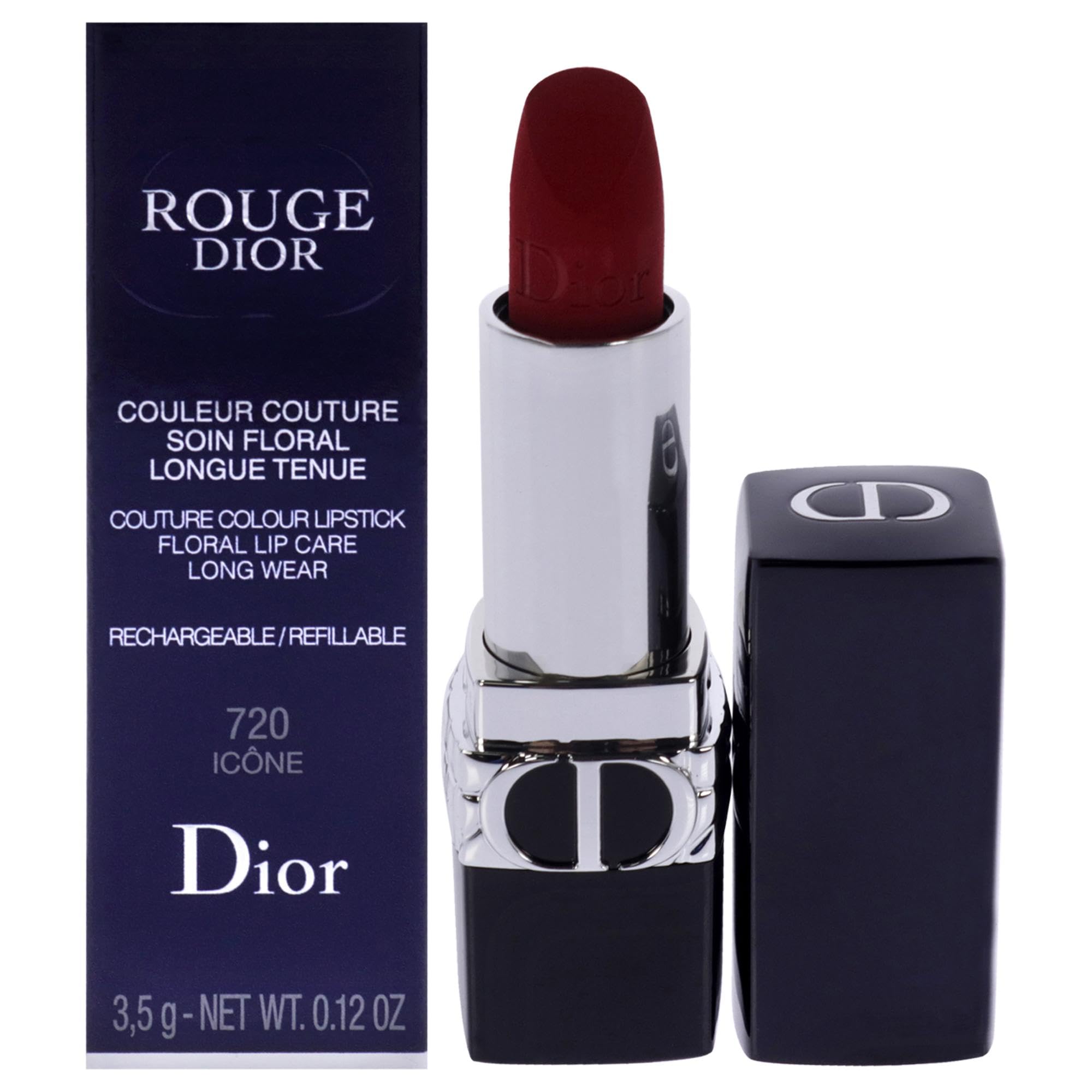 Lápiz Labial Dior Rouge Dior Velvet 720 Icone 3.5 ml - Venta Internacional