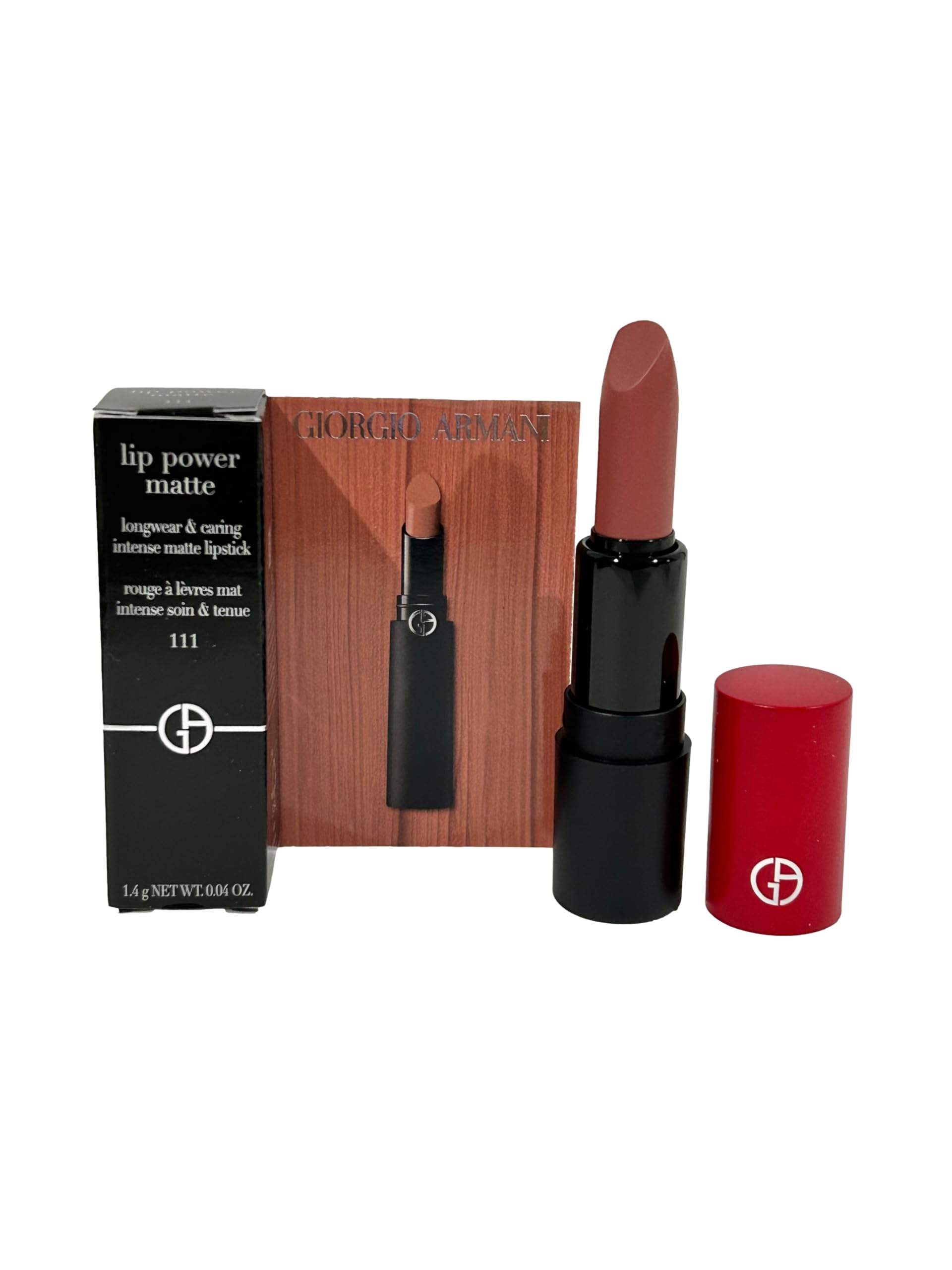 Lápiz Labial Giorgio Armani Lip Power Matte Mini #111 Nude 1.4g - Venta Internacional.