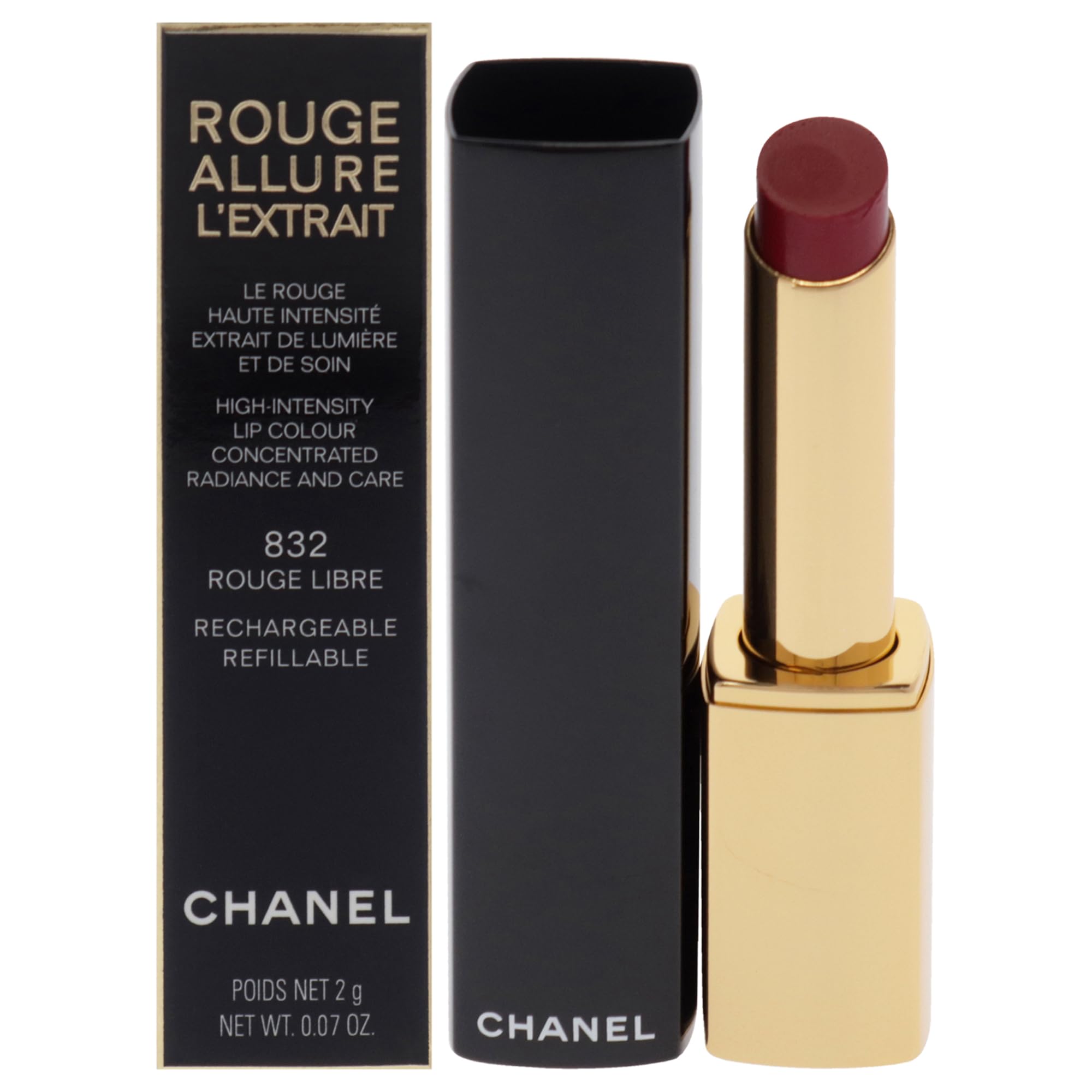 Foto 2 pulgar | Lápiz Labial Chanel Rouge Allure L'Extrait 832 Rouge Libre - Venta Internacional