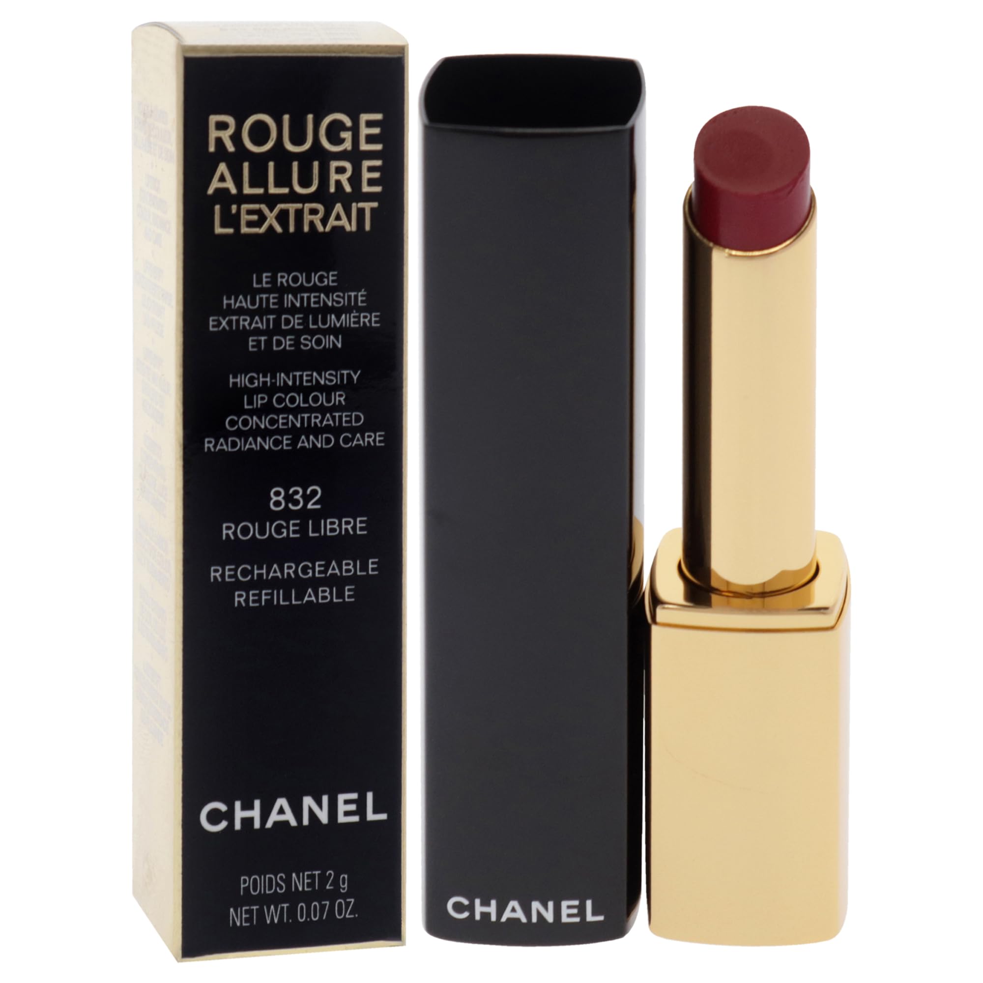 Foto 4 pulgar | Lápiz Labial Chanel Rouge Allure L'Extrait 832 Rouge Libre - Venta Internacional