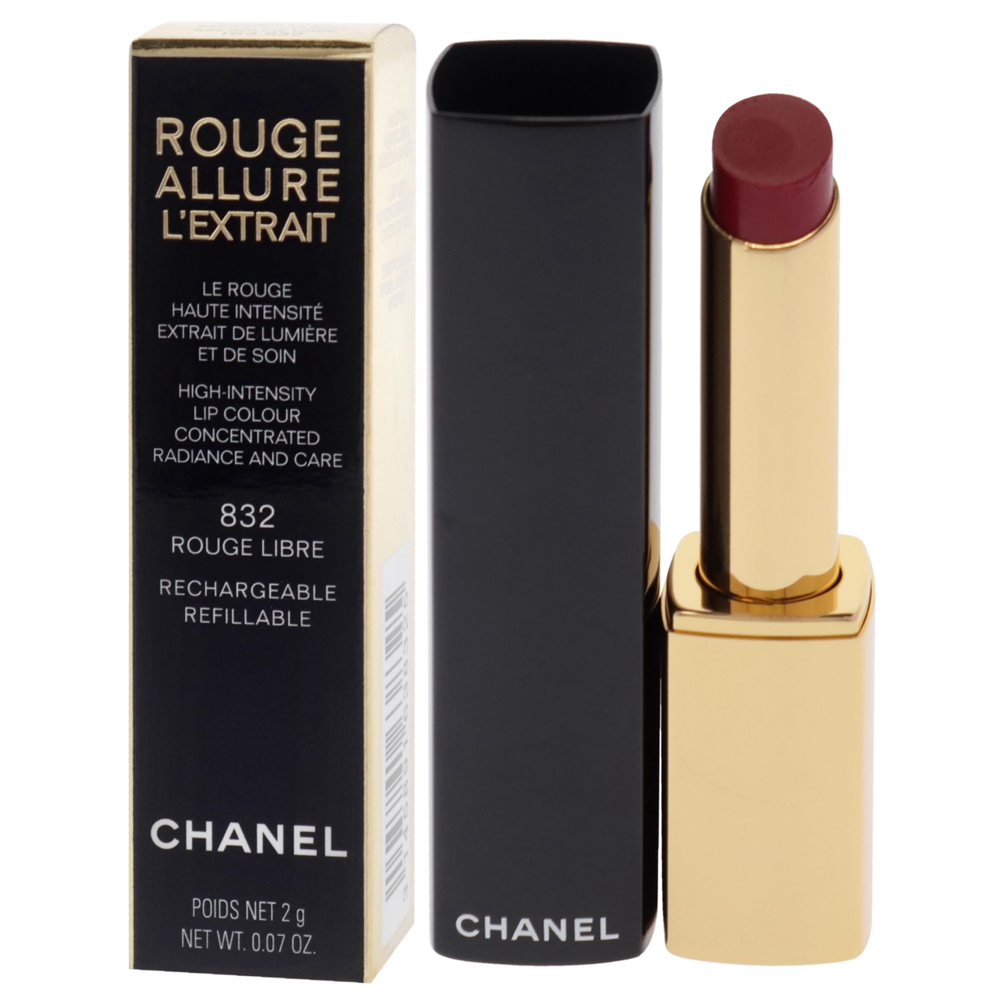 Foto 5 pulgar | Lápiz Labial Chanel Rouge Allure L'Extrait 832 Rouge Libre - Venta Internacional