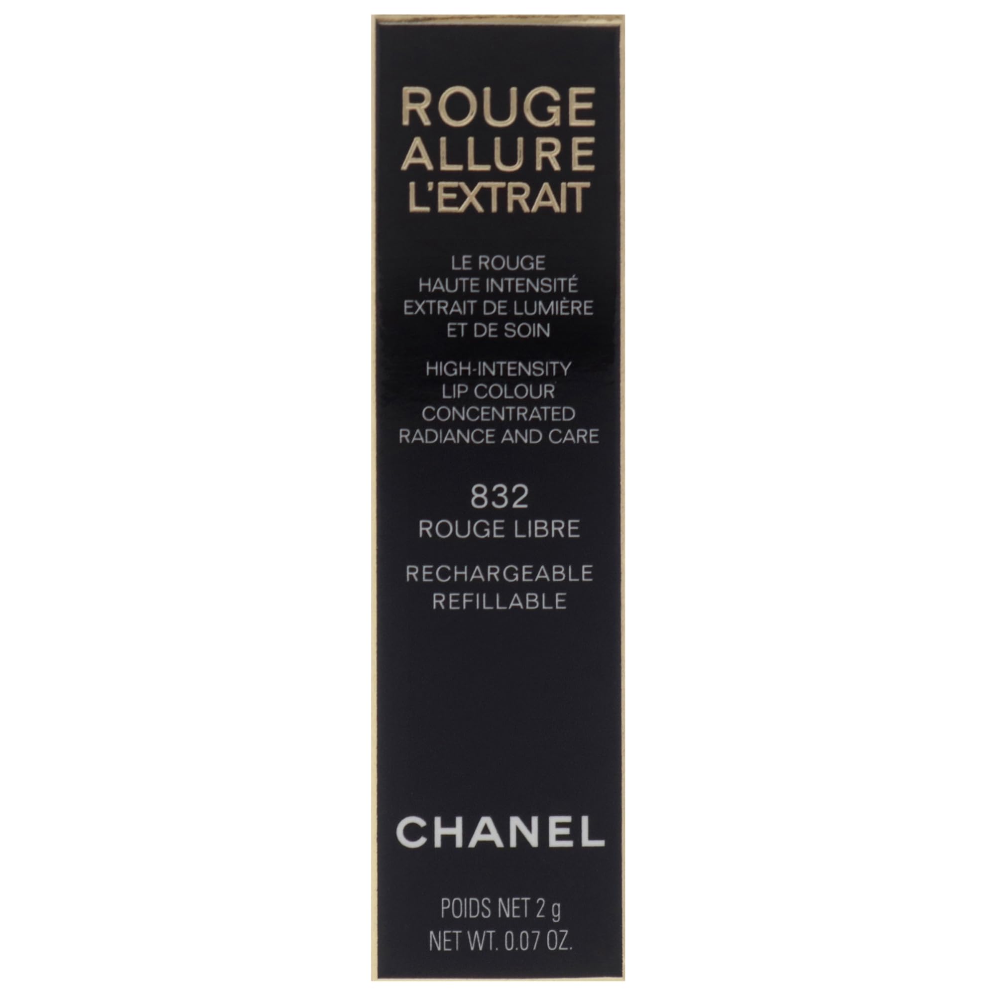 Foto 6 pulgar | Lápiz Labial Chanel Rouge Allure L'Extrait 832 Rouge Libre - Venta Internacional