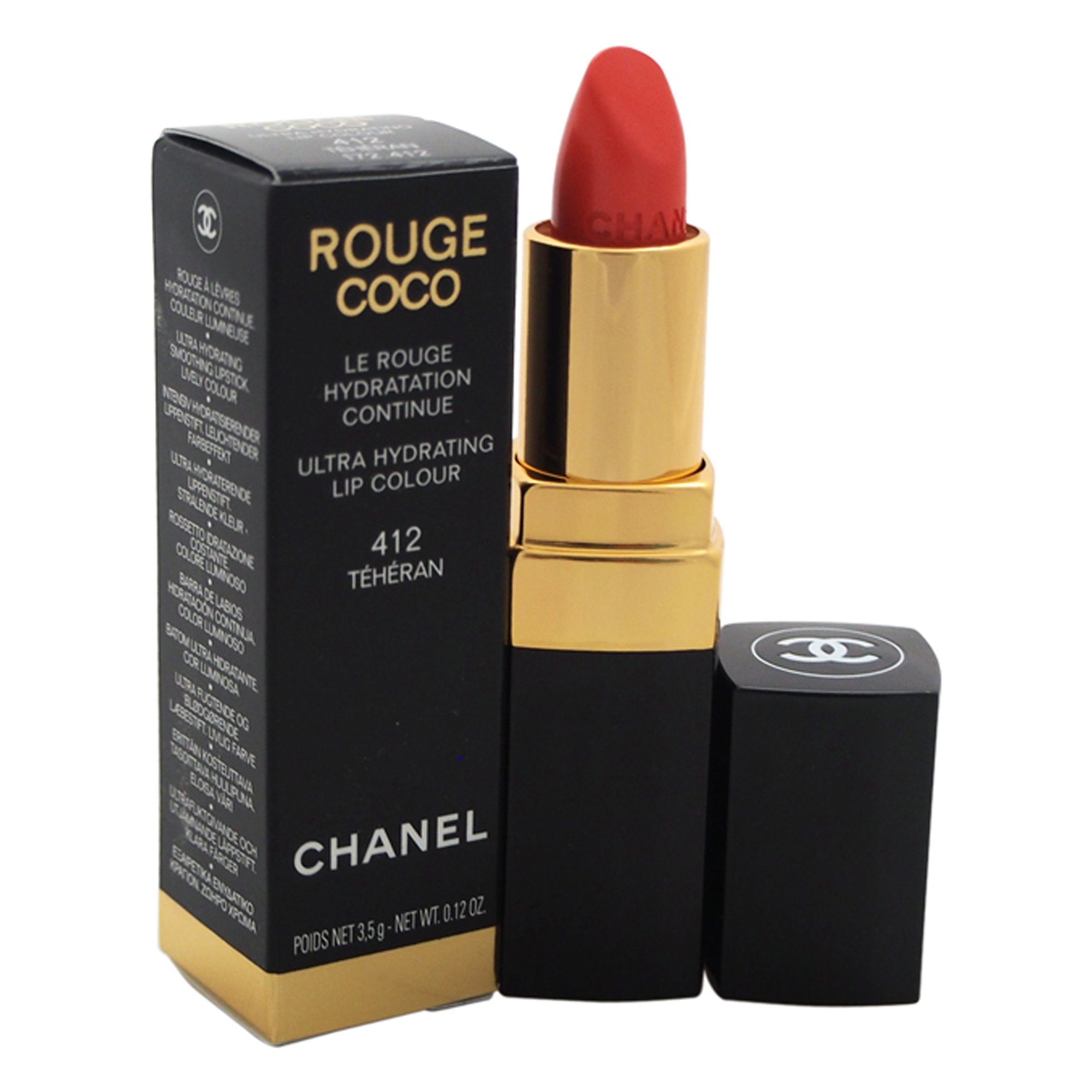 Lápiz Labial Chanel Rouge Coco Ultra Hydrating Teherán #412 - Venta Internacional