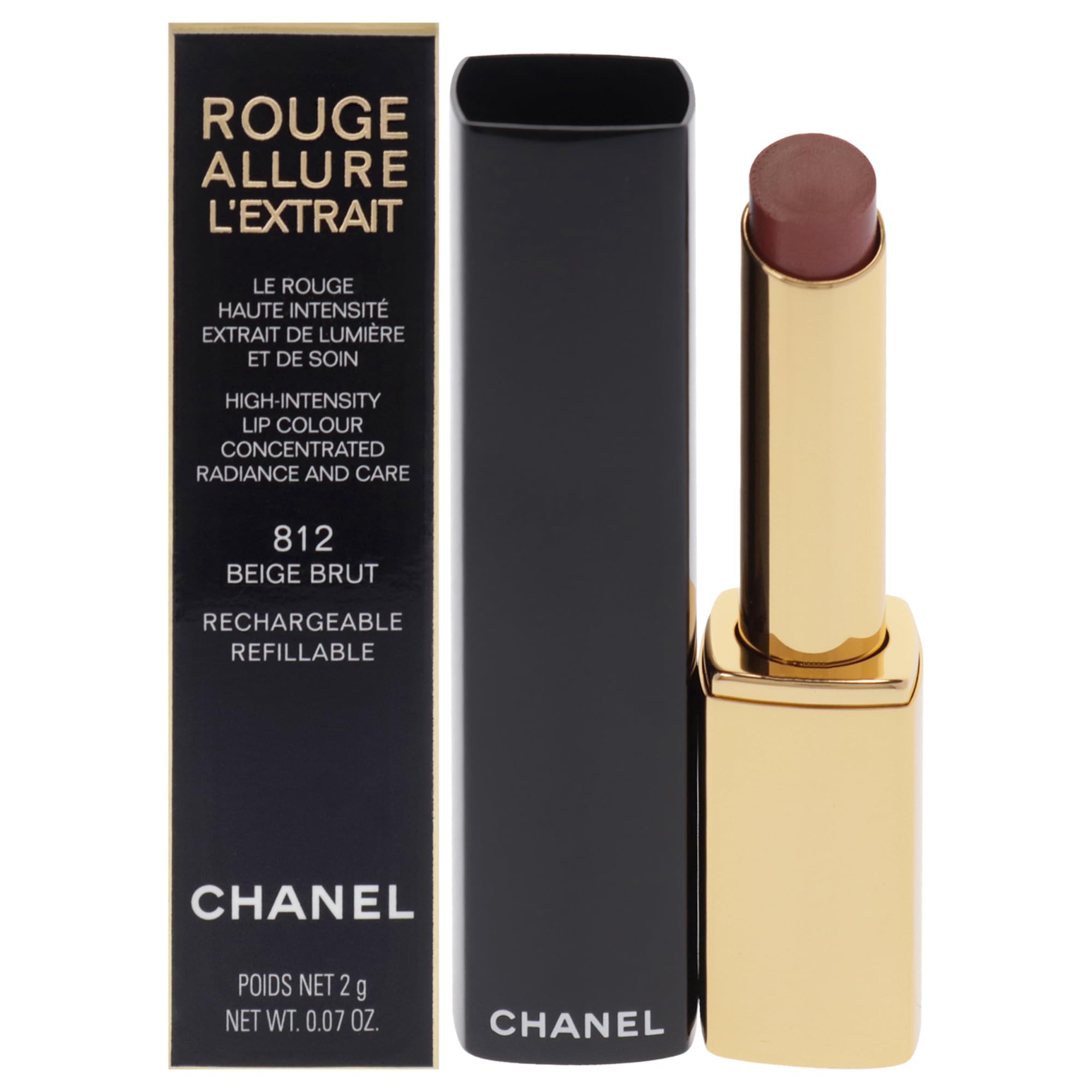 Foto 2 pulgar | Lápiz Labial Chanel Rouge Allure Lextrait 812 Beige Brut 2 Ml - Venta Internacional.