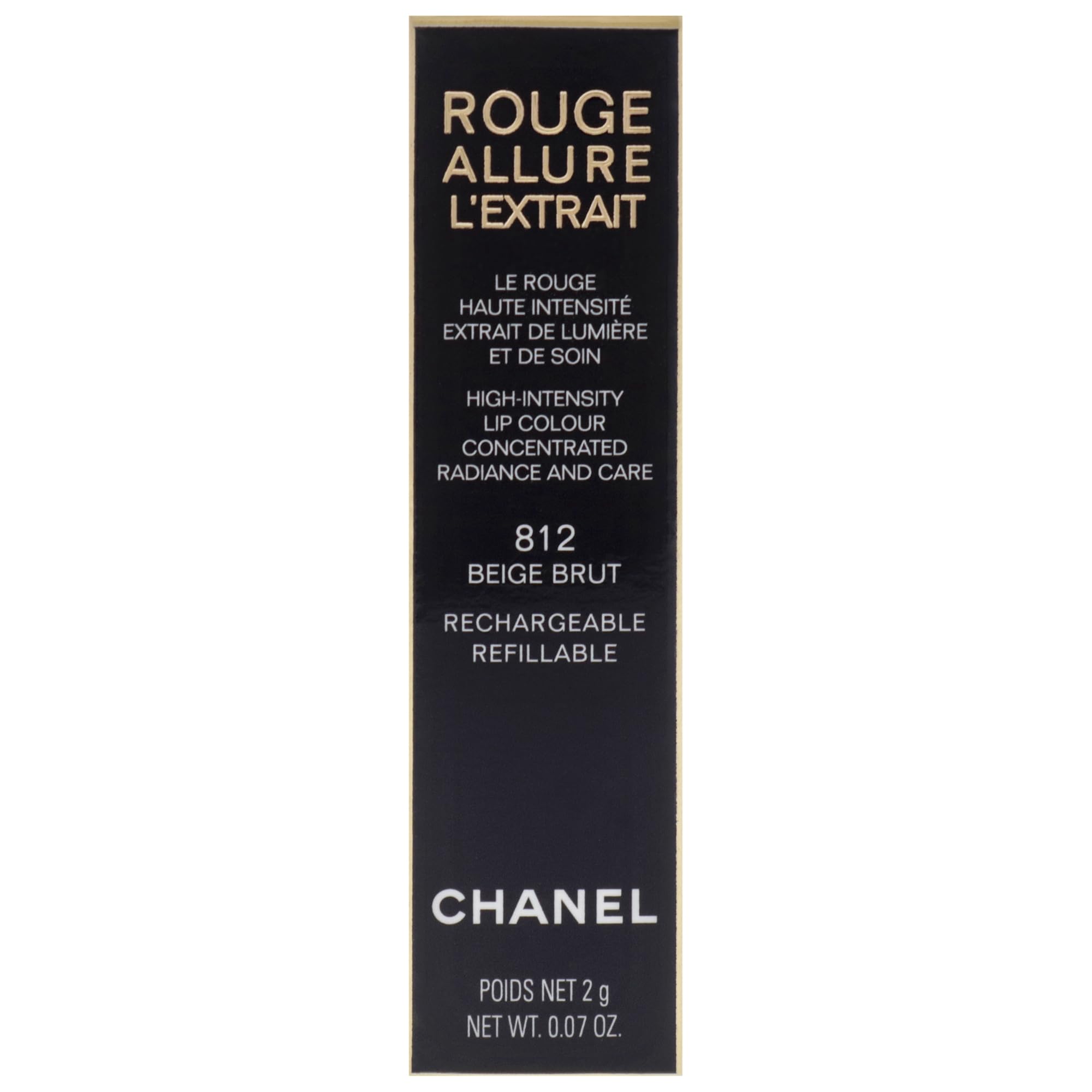 Foto 6 pulgar | Lápiz Labial Chanel Rouge Allure Lextrait 812 Beige Brut 2 Ml - Venta Internacional.