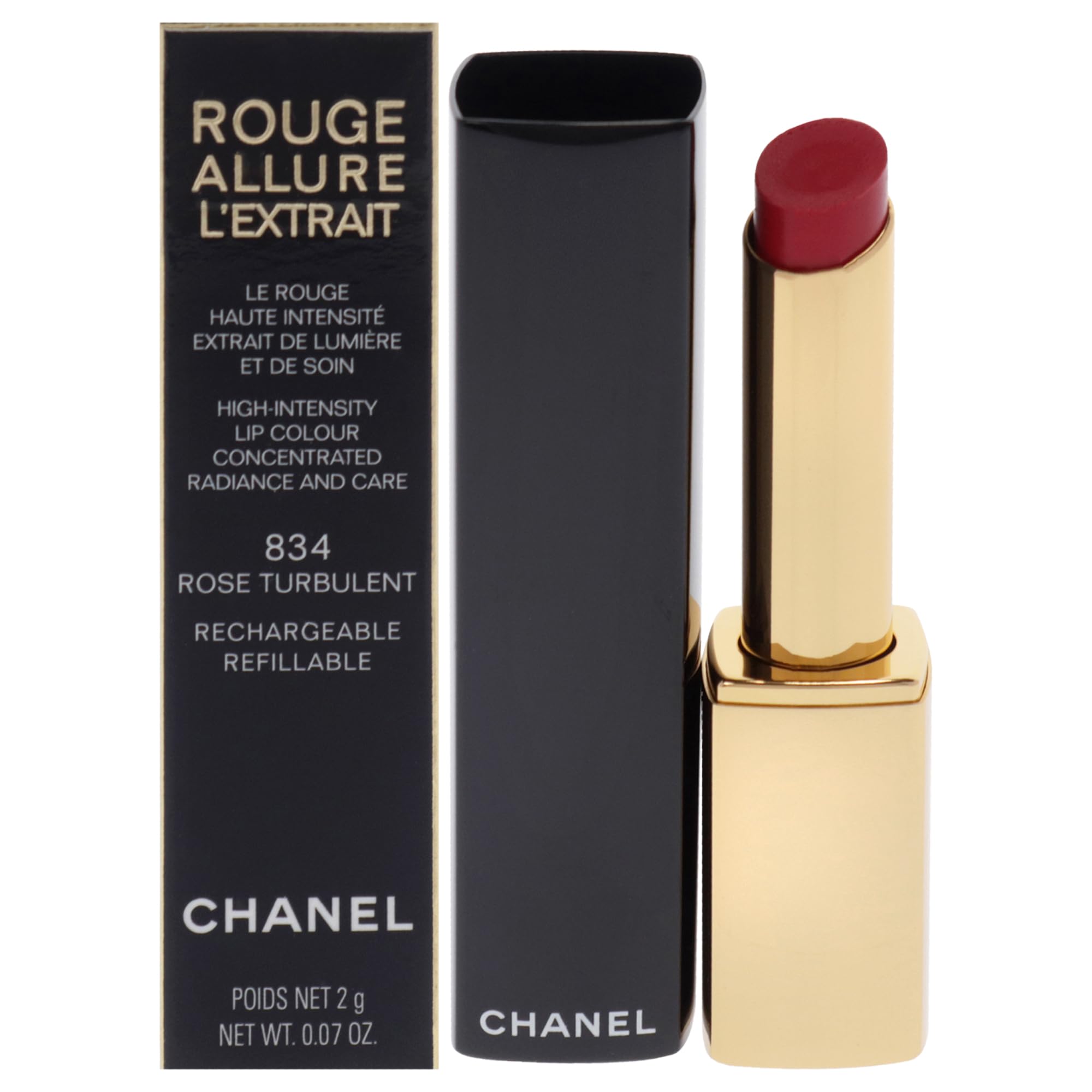 Foto 2 pulgar | Barra De Labios Chanel Rouge Allure Lextrait 834 Rose Turbulente - Venta Internacional.