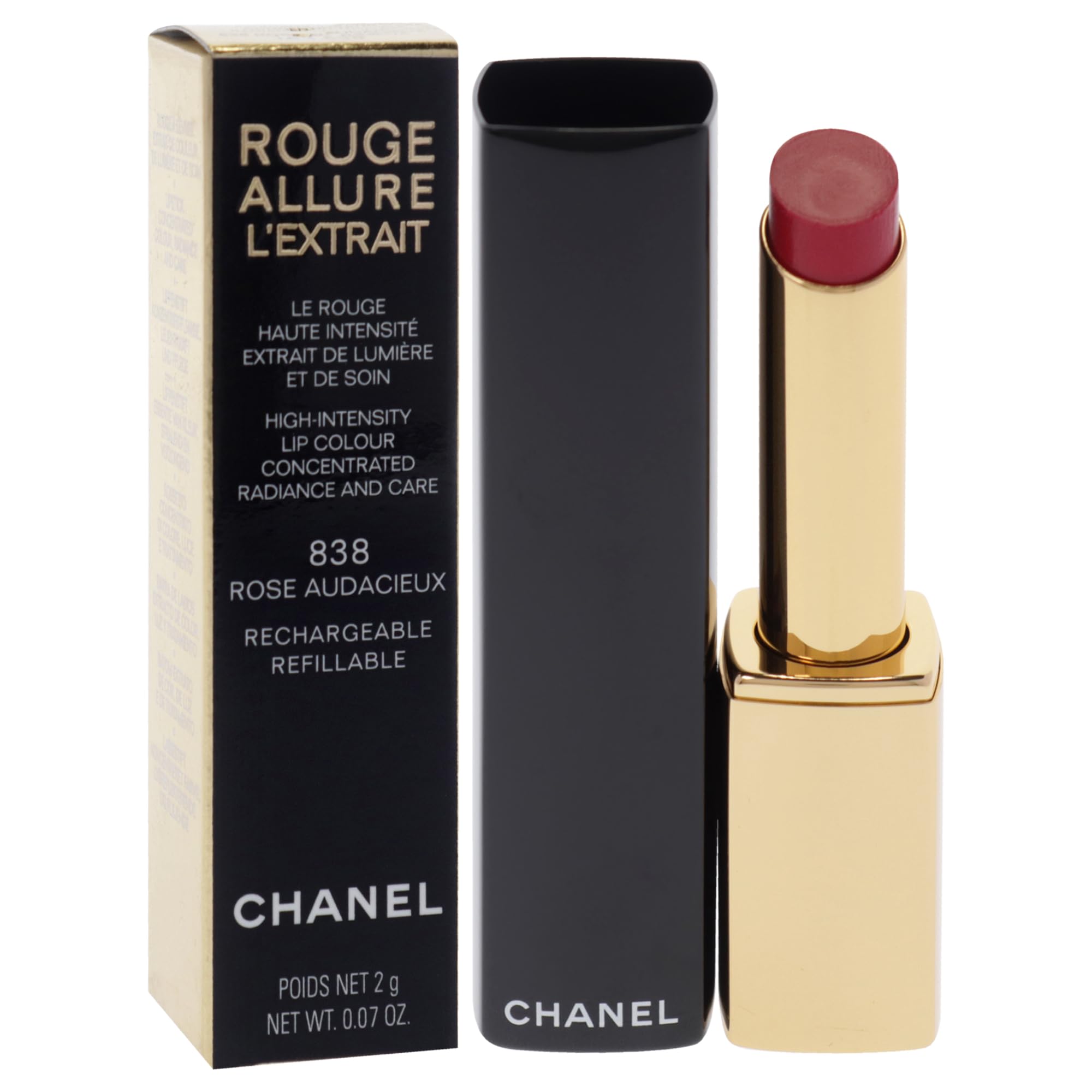 Foto 4 pulgar | Lápiz Labial Chanel Rouge Allure Lextrait 838 Rose Audacieux 2 Ml - Venta Internacional.