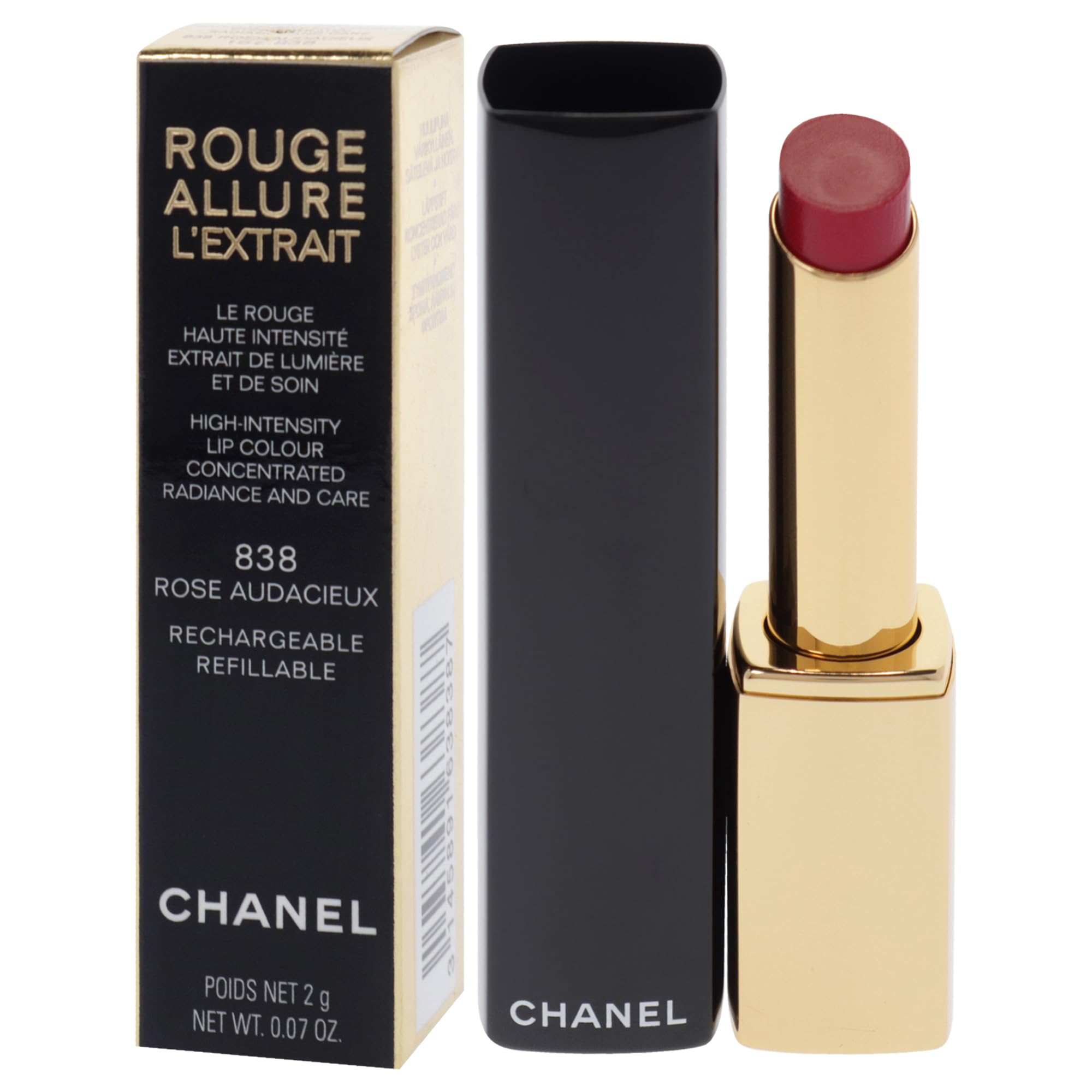 Foto 5 pulgar | Lápiz Labial Chanel Rouge Allure Lextrait 838 Rose Audacieux 2 Ml - Venta Internacional.