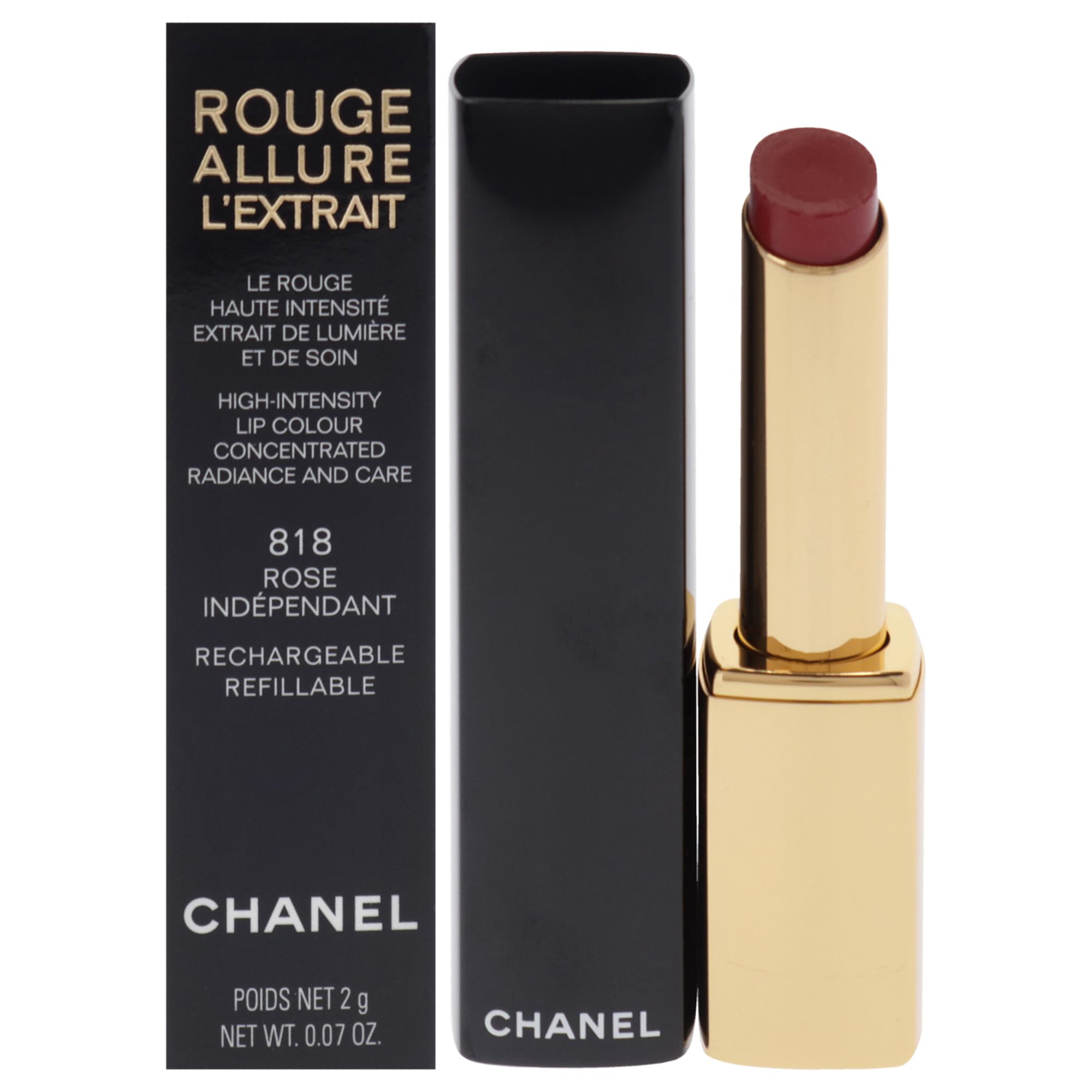 Lápiz Labial Chanel Rouge Allure Lextrait 818 Rose Independent - Venta Internacional.