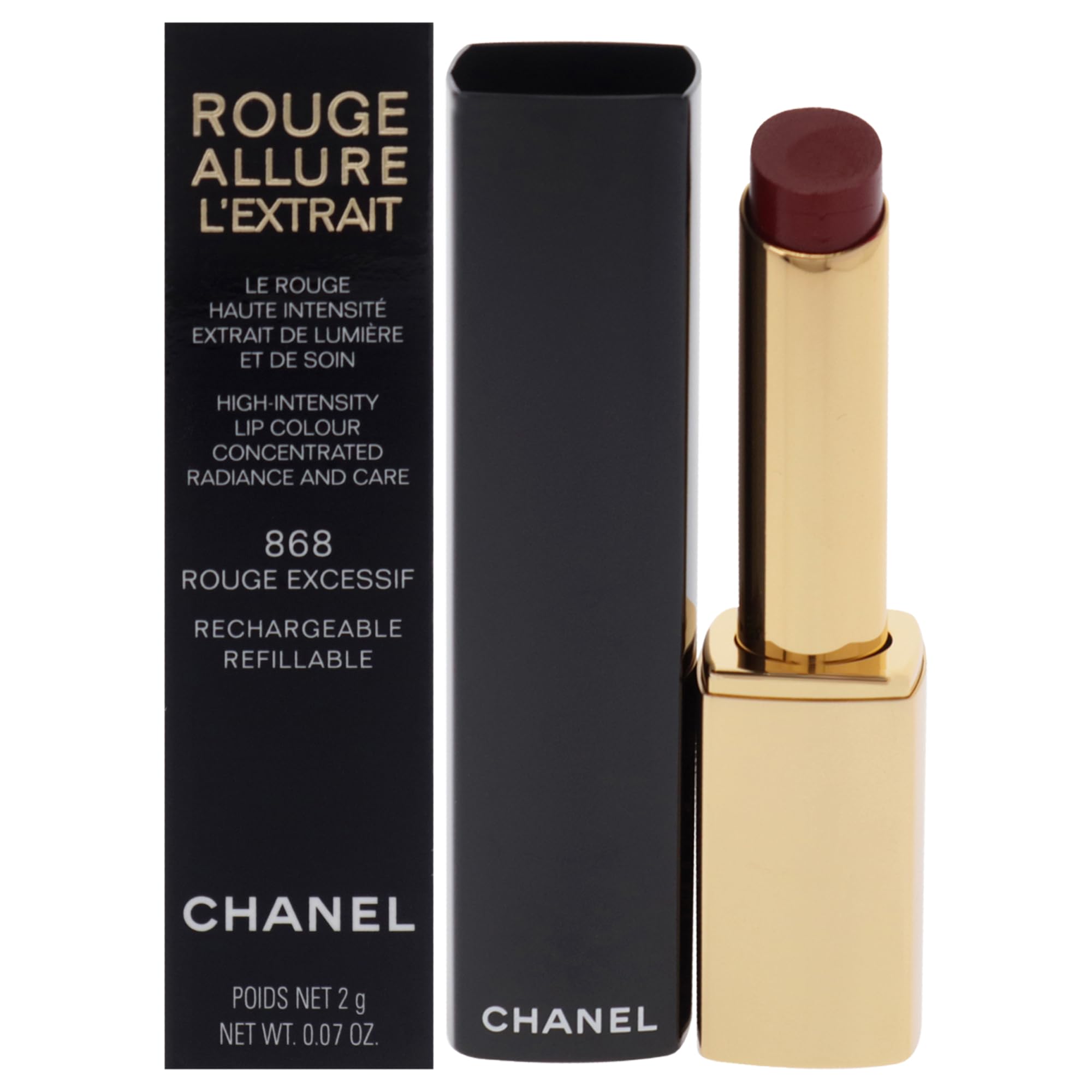 Foto 2 pulgar | Barra De Labios Chanel Rouge Allure Lextrait 868 Rouge Excessif - Venta Internacional.