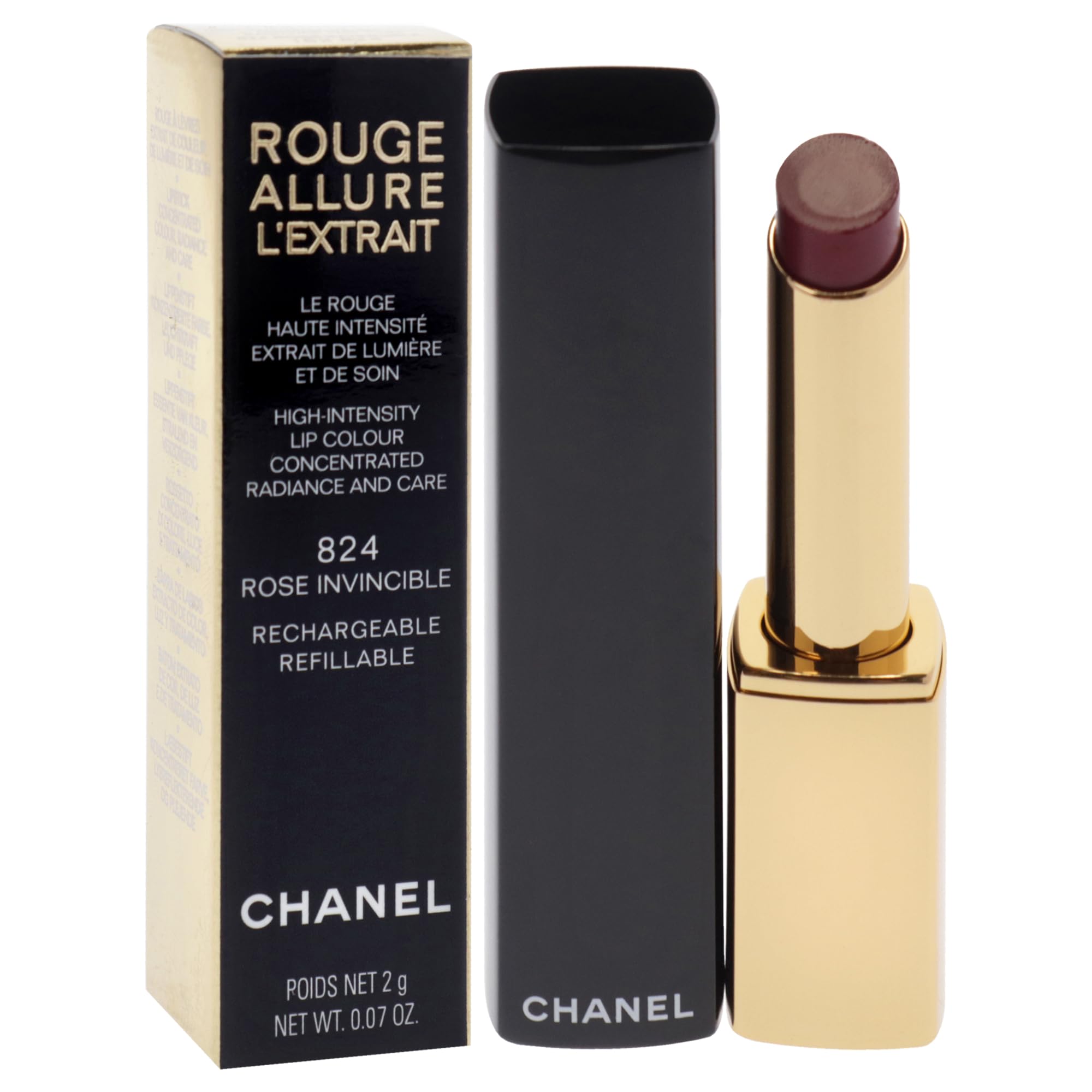 Foto 4 pulgar | Lápiz Labial Chanel Rouge Allure Lextrait 824 Rose Invincible - Venta Internacional.