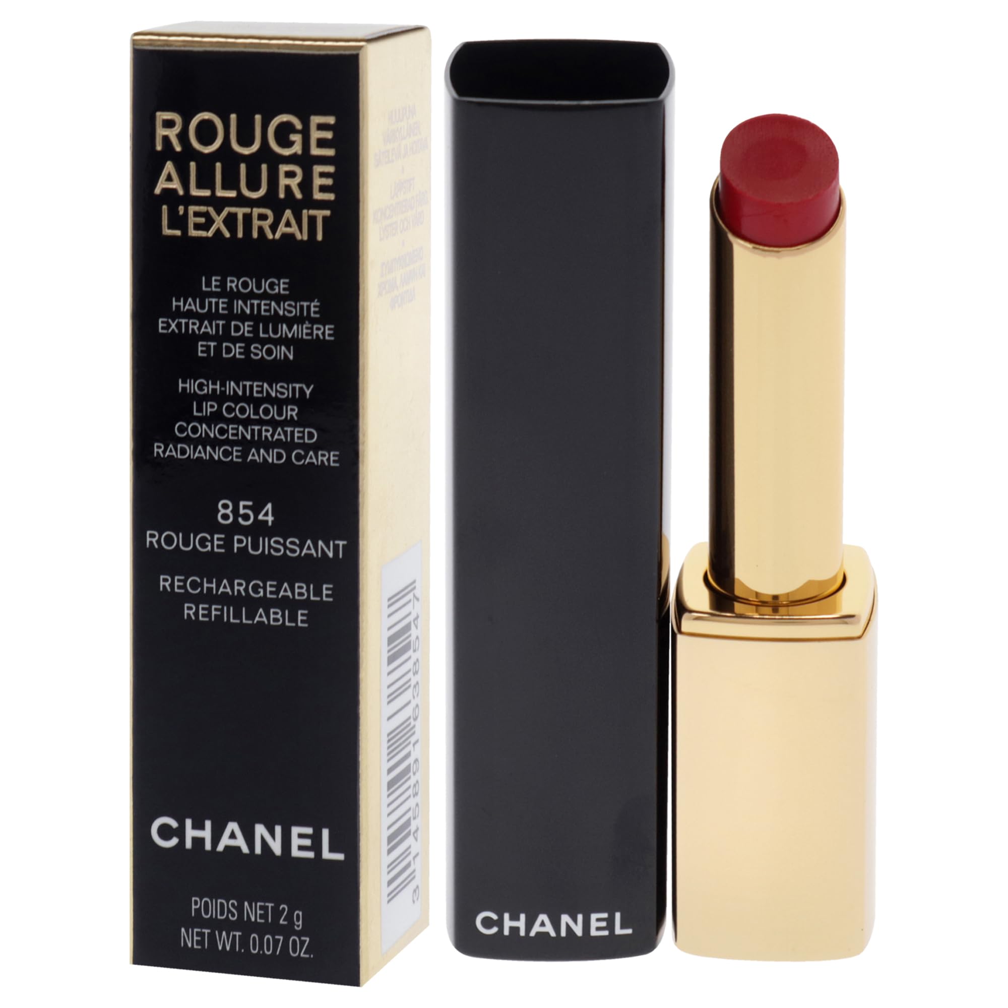 Foto 5 pulgar | Lápiz Labial Chanel Rouge Allure Lextrait 854 Rouge Puissant 2 Ml - Venta Internacional.