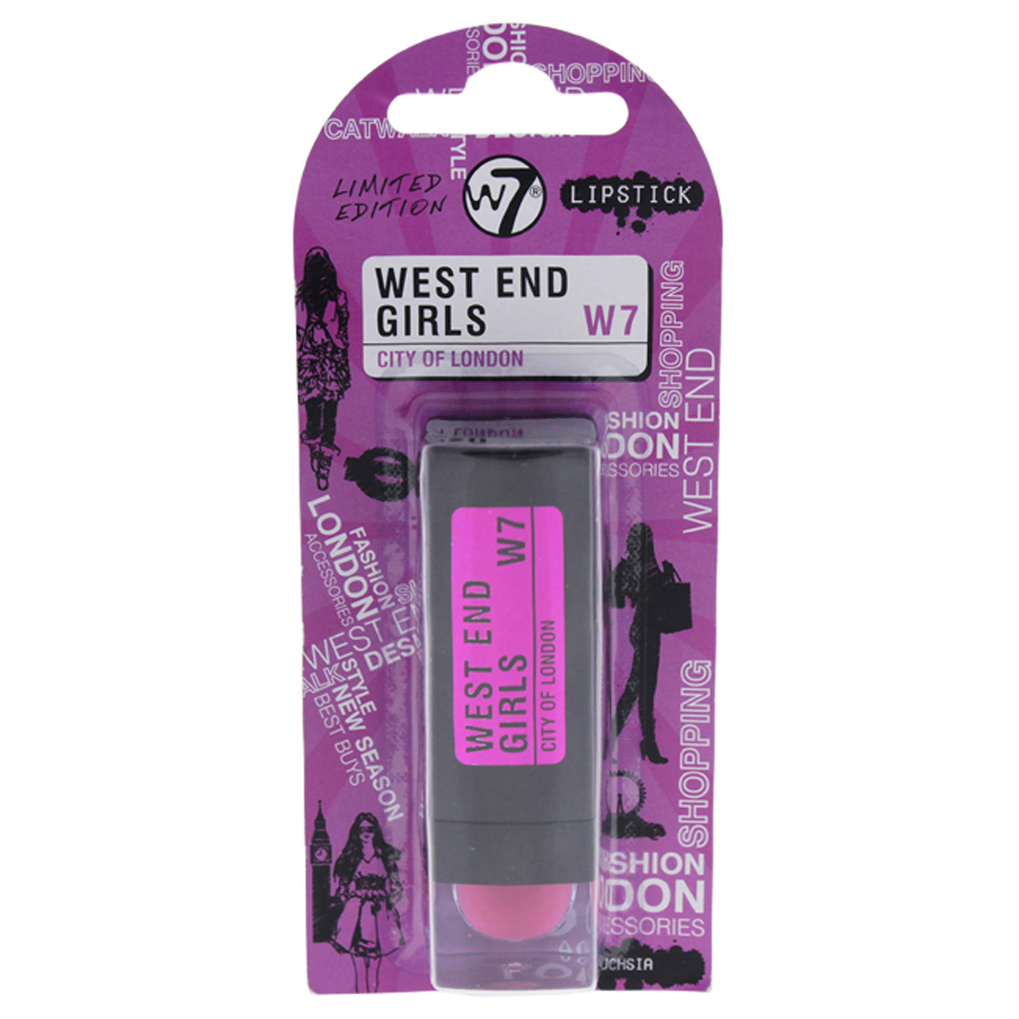 Foto 2 pulgar | Lápiz Labial W7 West End Para Niñas City Of London, Fucsia, 3 Ml - Venta Internacional.