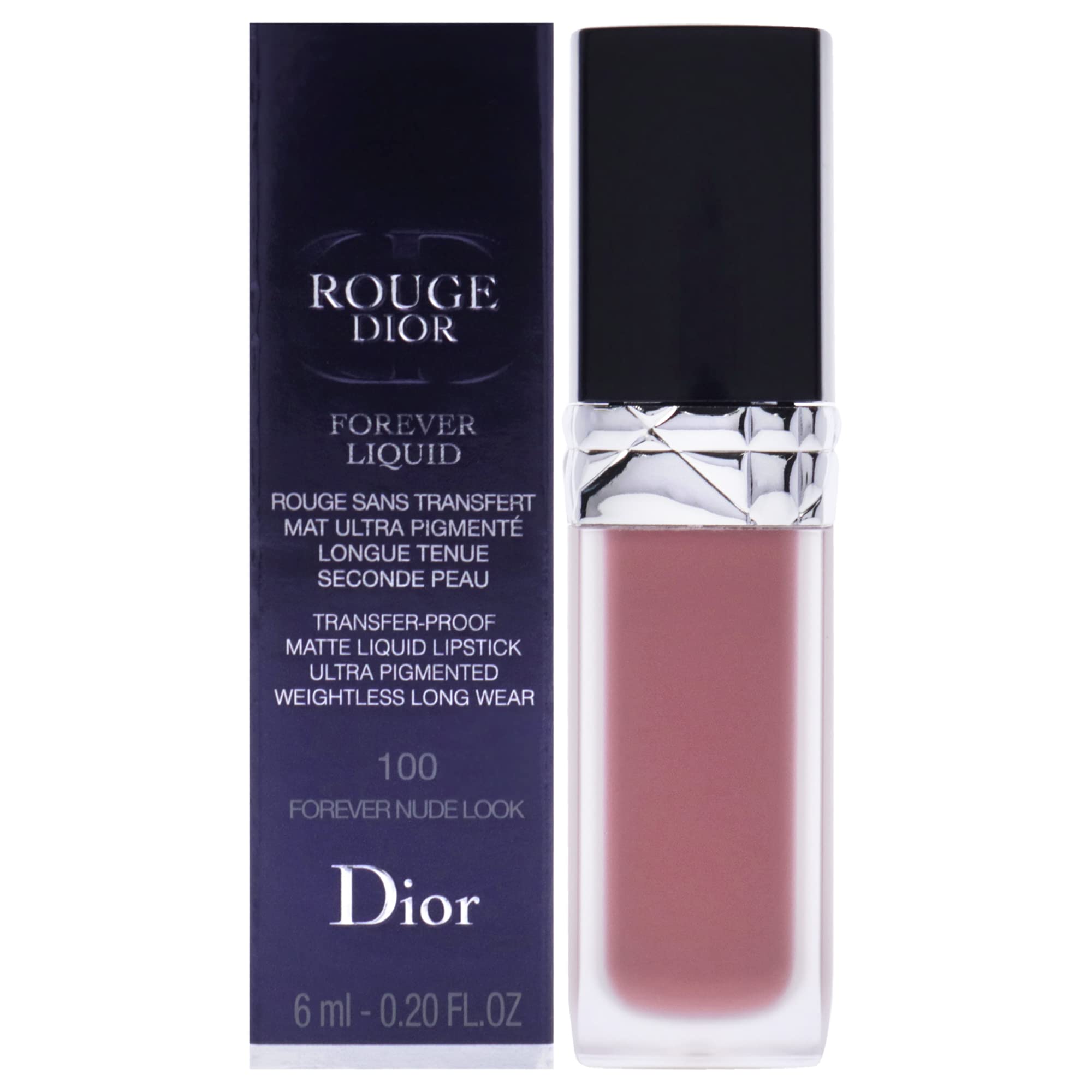 Lápiz Labial Dior Rouge Dior Forever Liquid Matte 100 Forever Nude - Venta Internacional.