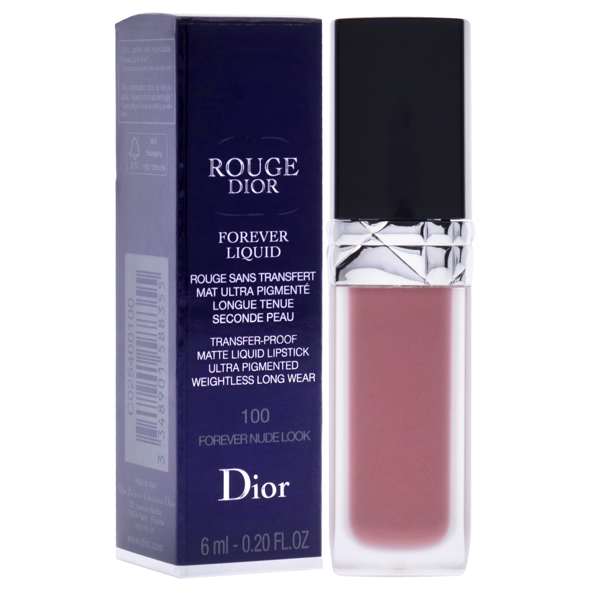 Foto 4 pulgar | Lápiz Labial Dior Rouge Dior Forever Liquid Matte 100 Forever Nude - Venta Internacional.