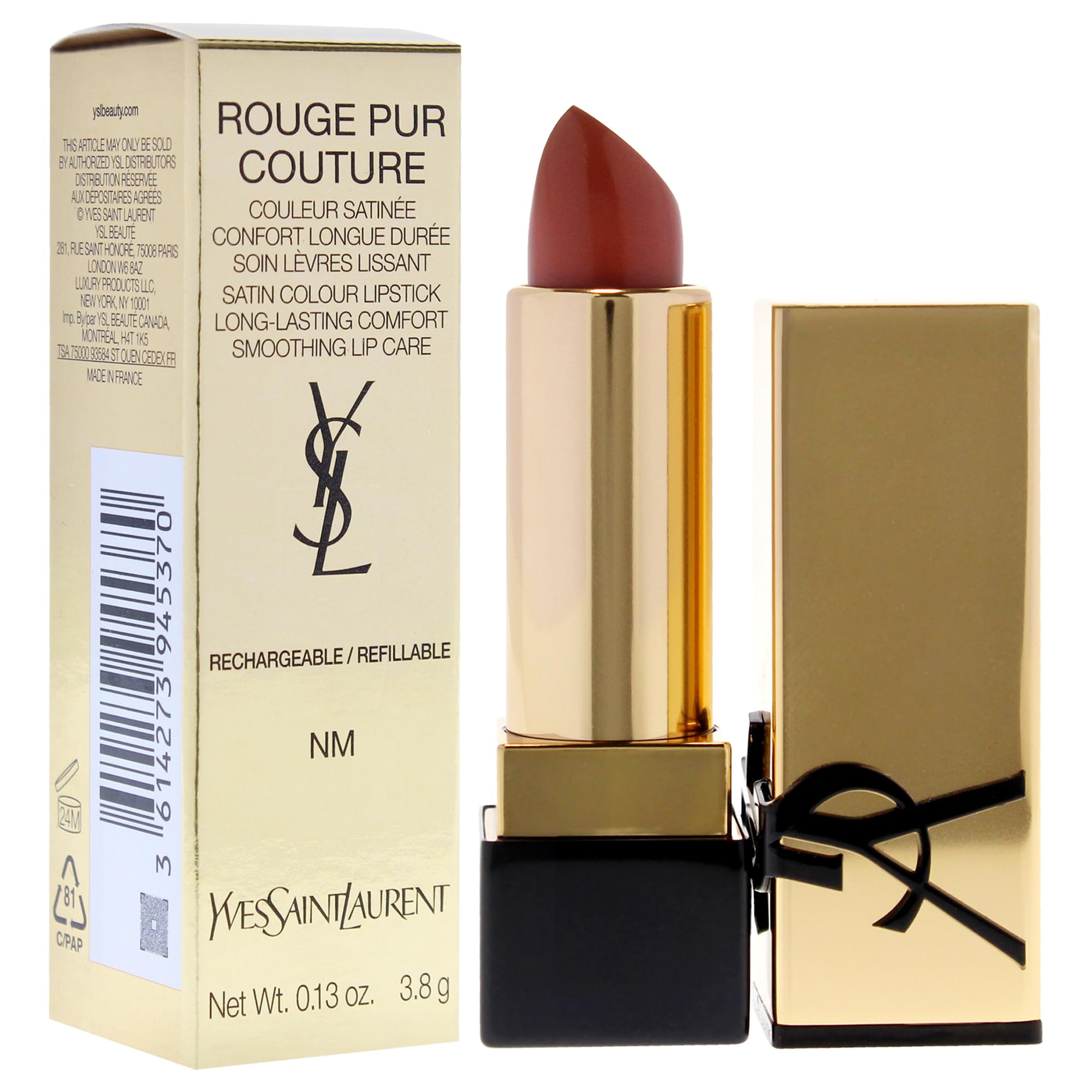 Foto 4 pulgar | Lápiz Labial Yves Saint Laurent Rouge Pur Couture Satin Nm Nu Mu - Venta Internacional.