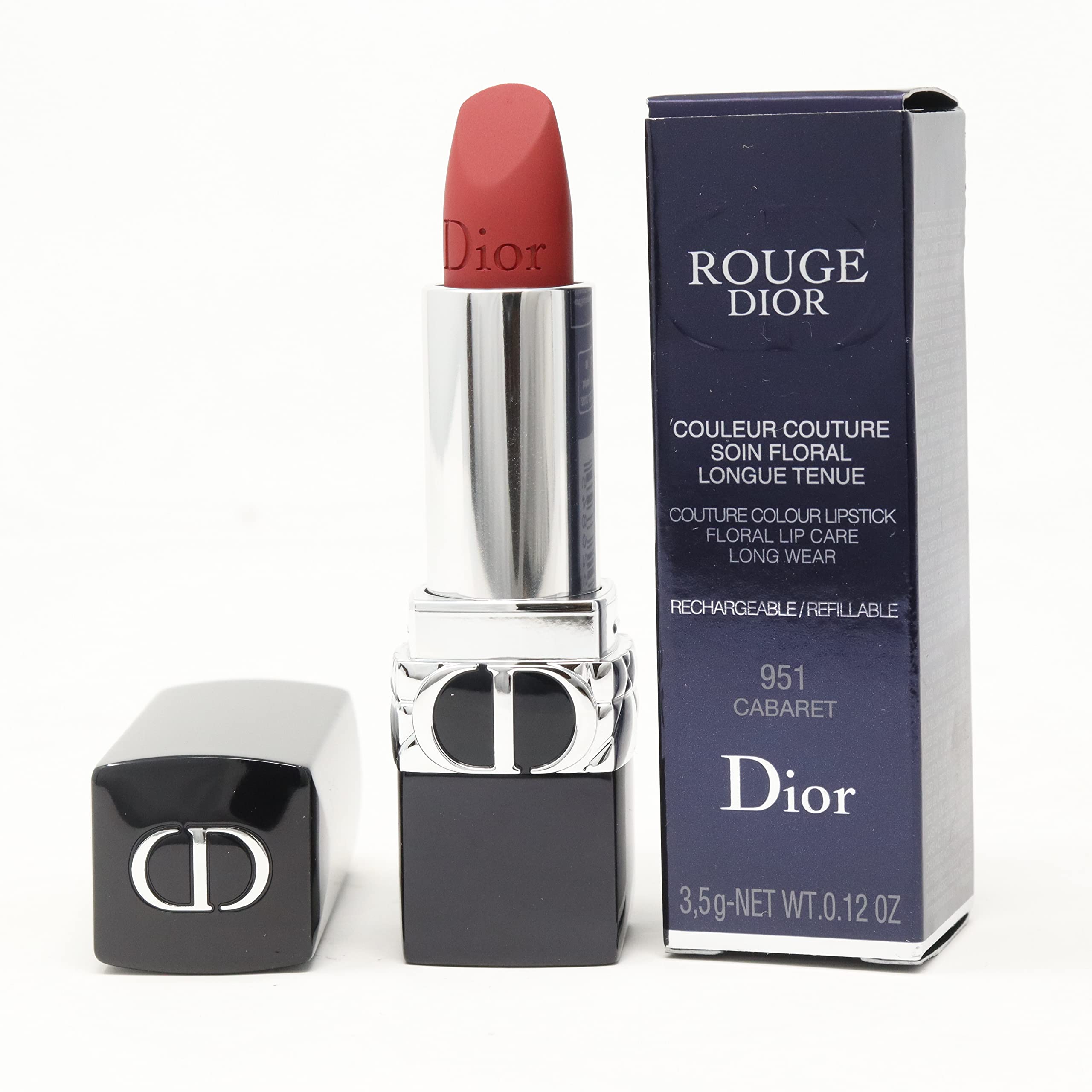 Lápiz Labial Dior Rouge Tamaño Completo 951 Cabaret (mate) Longwear - Venta Internacional.