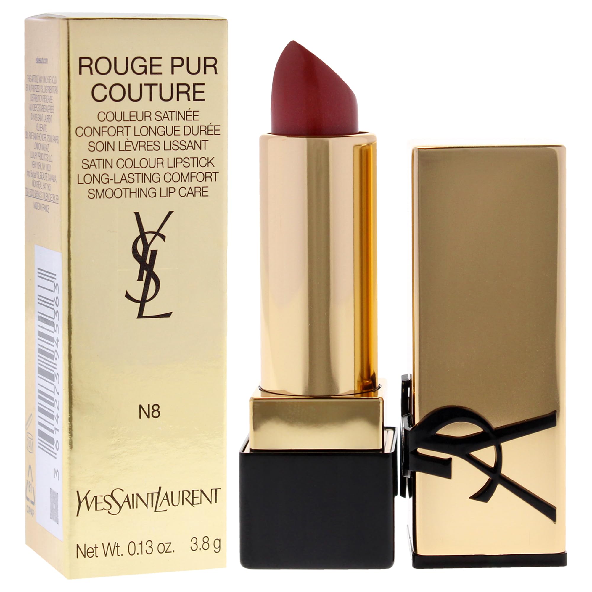 Foto 4 pulgar | Lápiz Labial Yves Saint Laurent Rouge Pur Couture Satin N8 Blous - Venta Internacional.