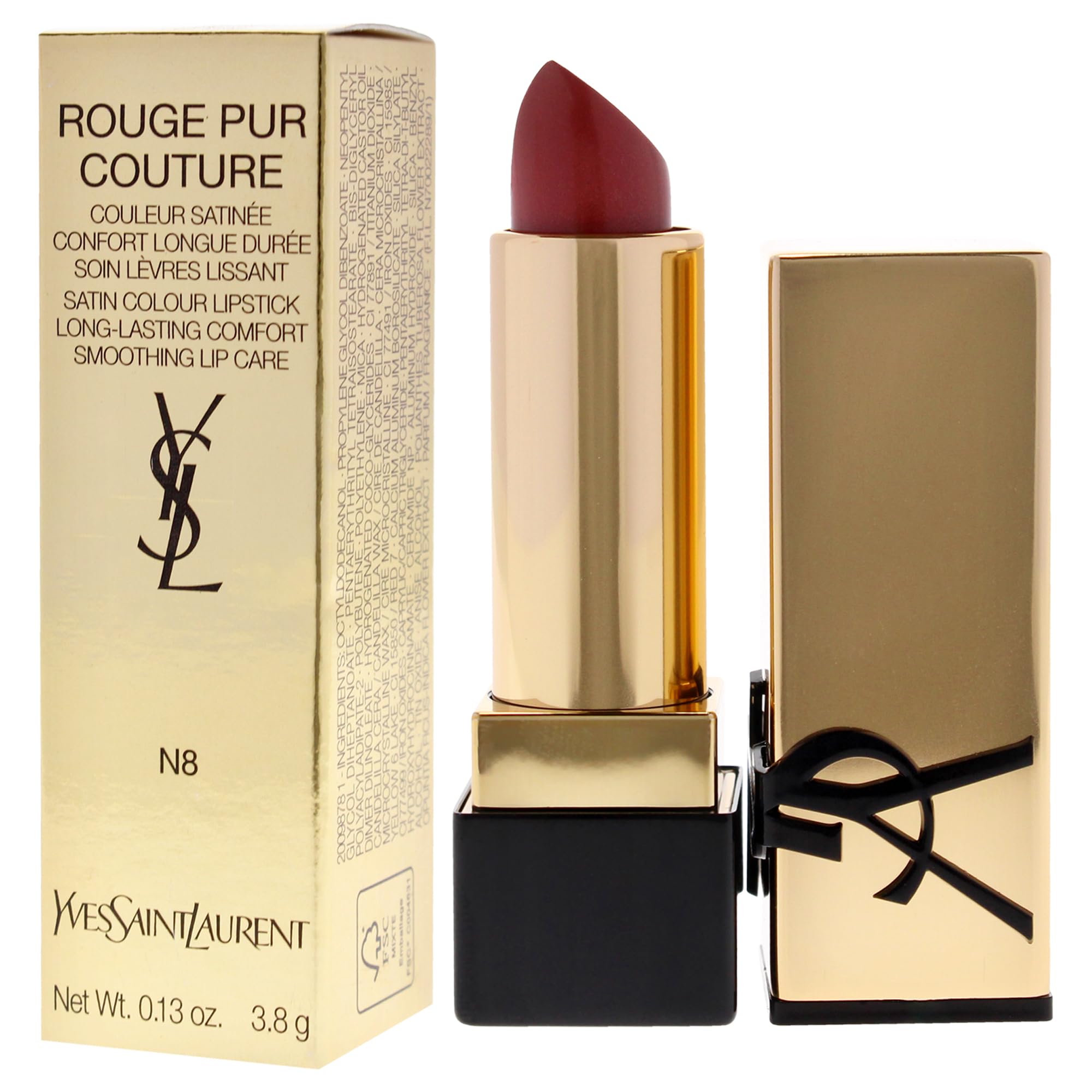 Foto 5 pulgar | Lápiz Labial Yves Saint Laurent Rouge Pur Couture Satin N8 Blous - Venta Internacional.