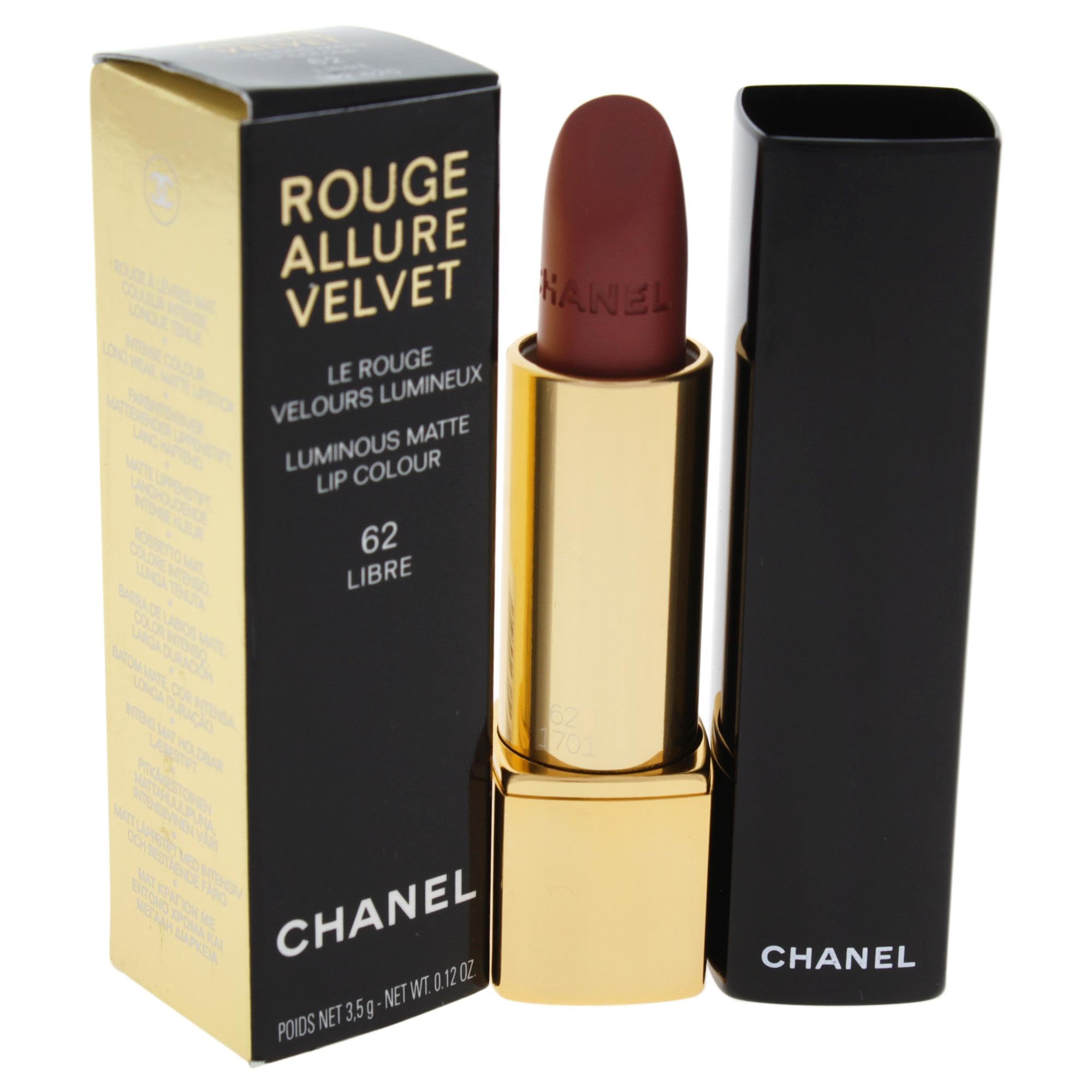 Foto 1 | Lápiz Labial Chanel Rouge Allure Velvet Luminous Matte 62 Libre - Venta Internacional.