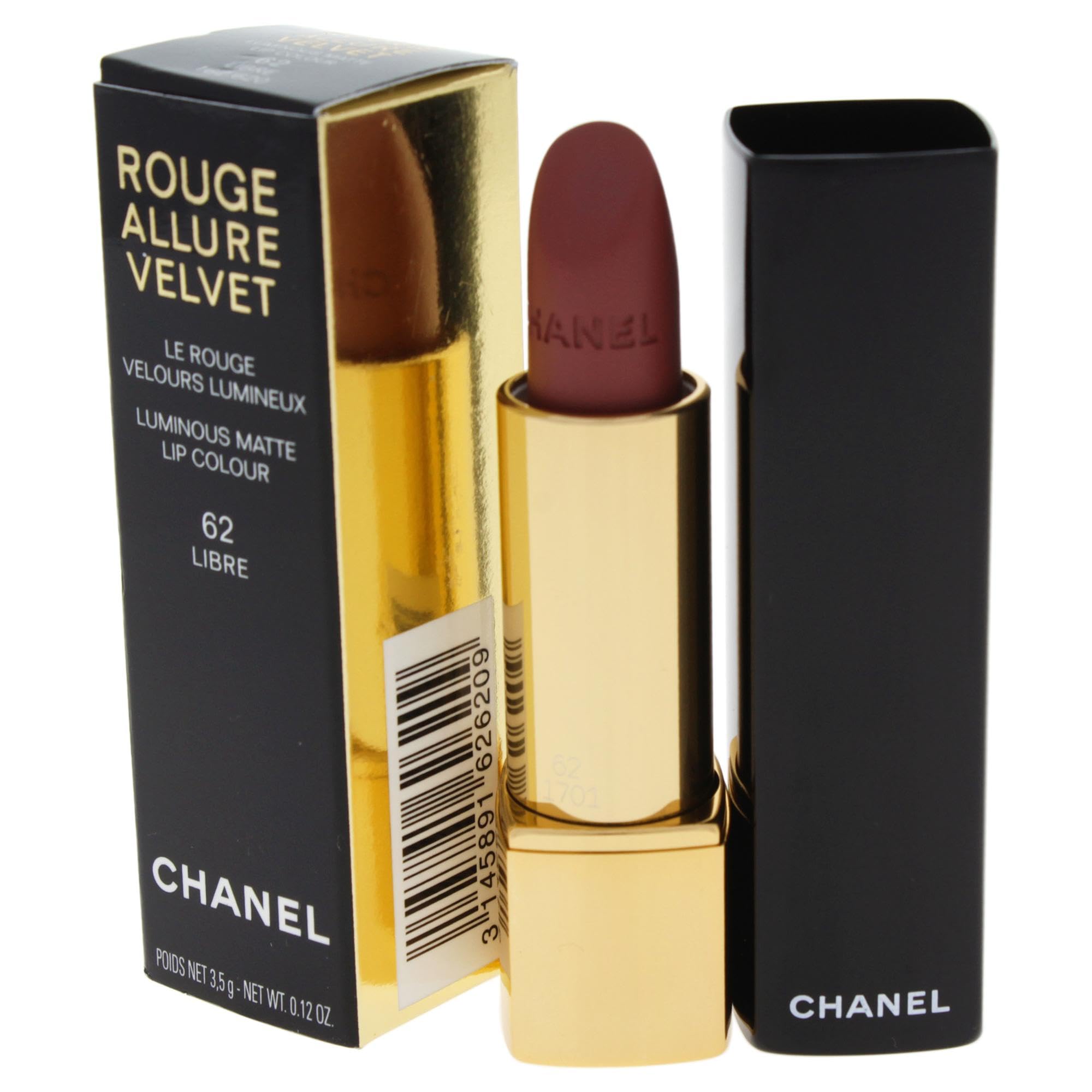 Foto 3 | Lápiz Labial Chanel Rouge Allure Velvet Luminous Matte 62 Libre - Venta Internacional.