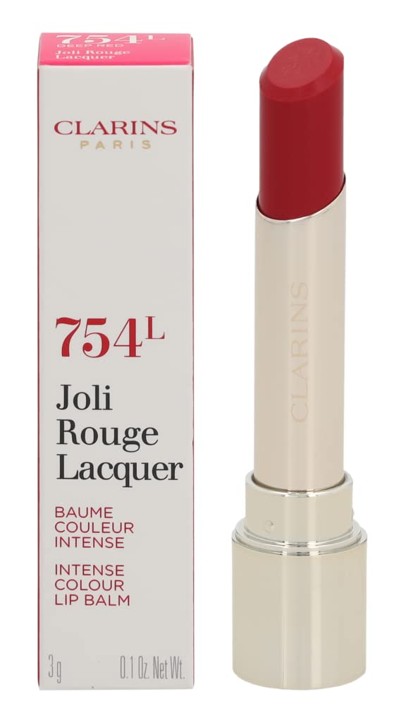 Lápiz Labial Clarins Joli Rouge Lacquer Intense Colour Balm 3g - Venta Internacional.