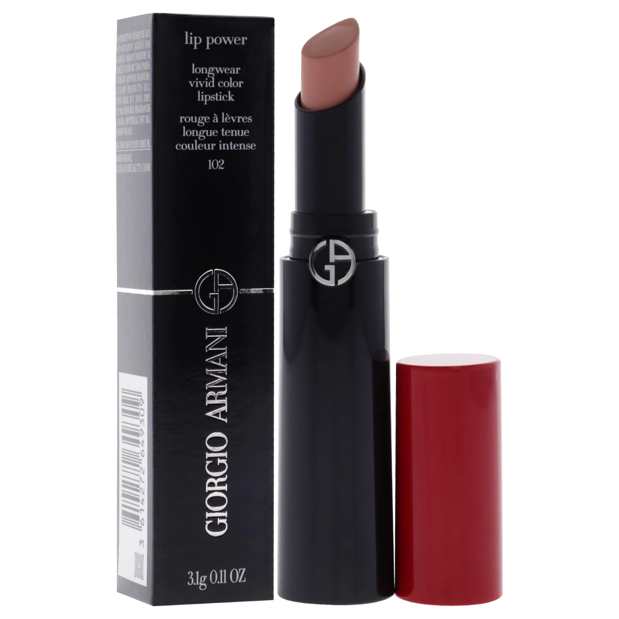 Foto 4 pulgar | Lápiz Labial Giorgio Armani Lip Power Longwear Vivid Color 102 - Venta Internacional.