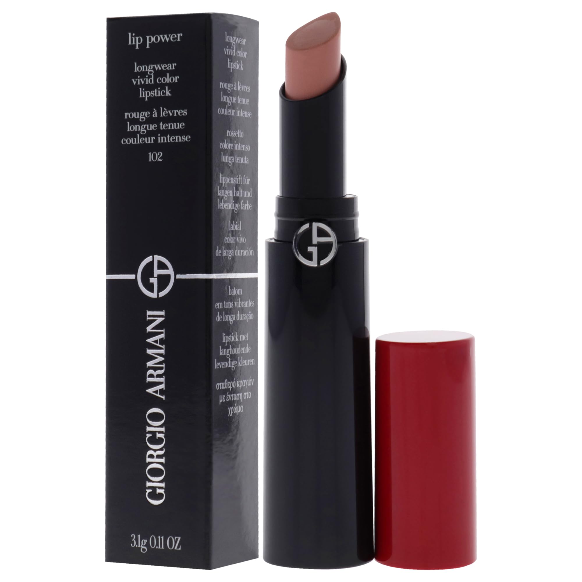 Foto 4 | Lápiz Labial Giorgio Armani Lip Power Longwear Vivid Color 102 - Venta Internacional.