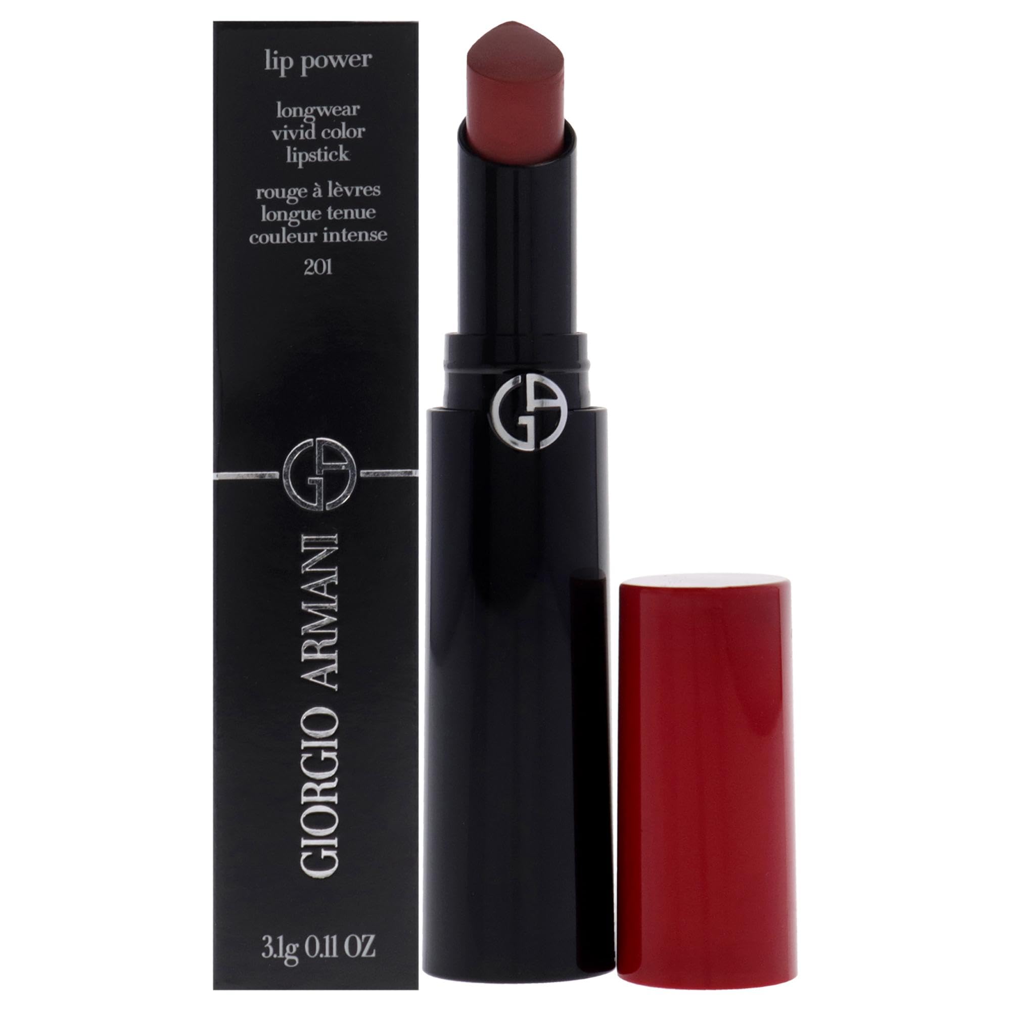 Lápiz Labial Giorgio Armani Lip Power Longwear Vivid Color 201 - Venta Internacional.