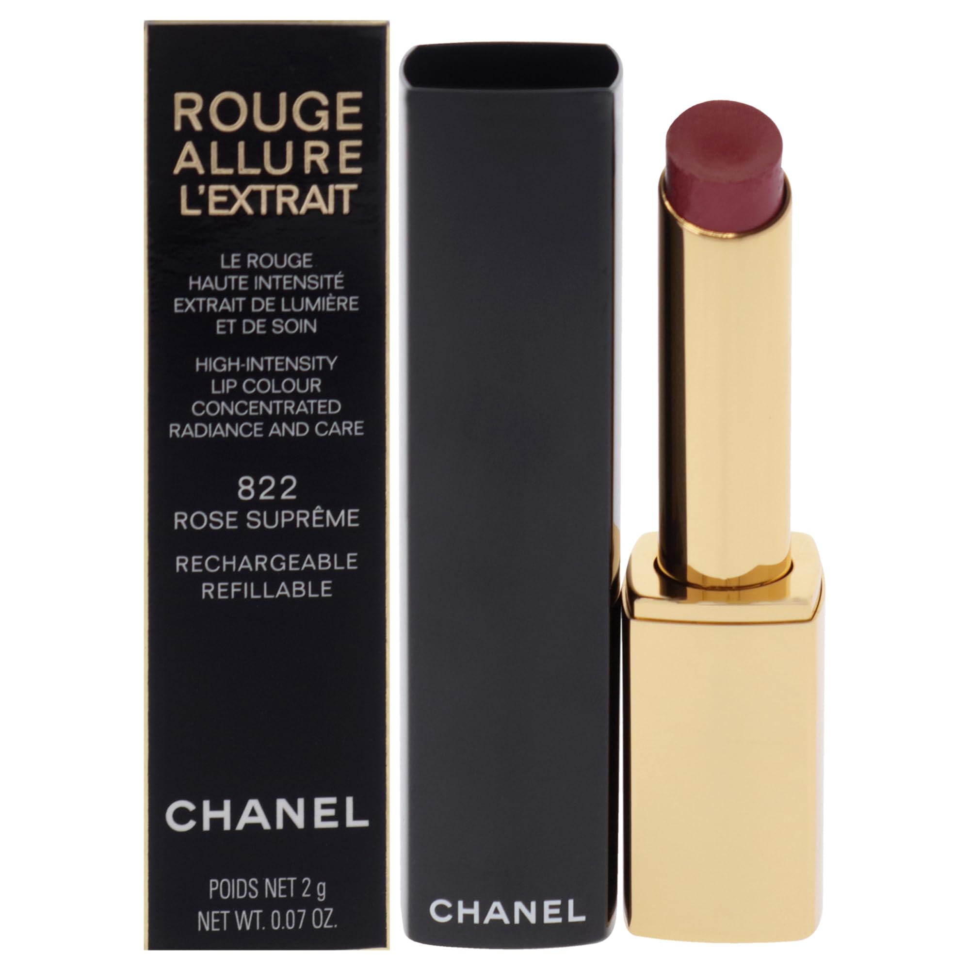 Lápiz Labial Chanel Rouge Allure Lextrait 822 Rose Supreme 2 Ml - Venta Internacional.