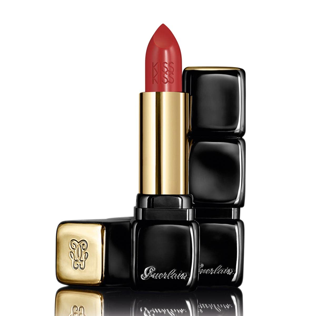 Barra De Labios Guerlain Kisskiss Le Rouge Crème Galbant #330 Red Brick - Venta Internacional.