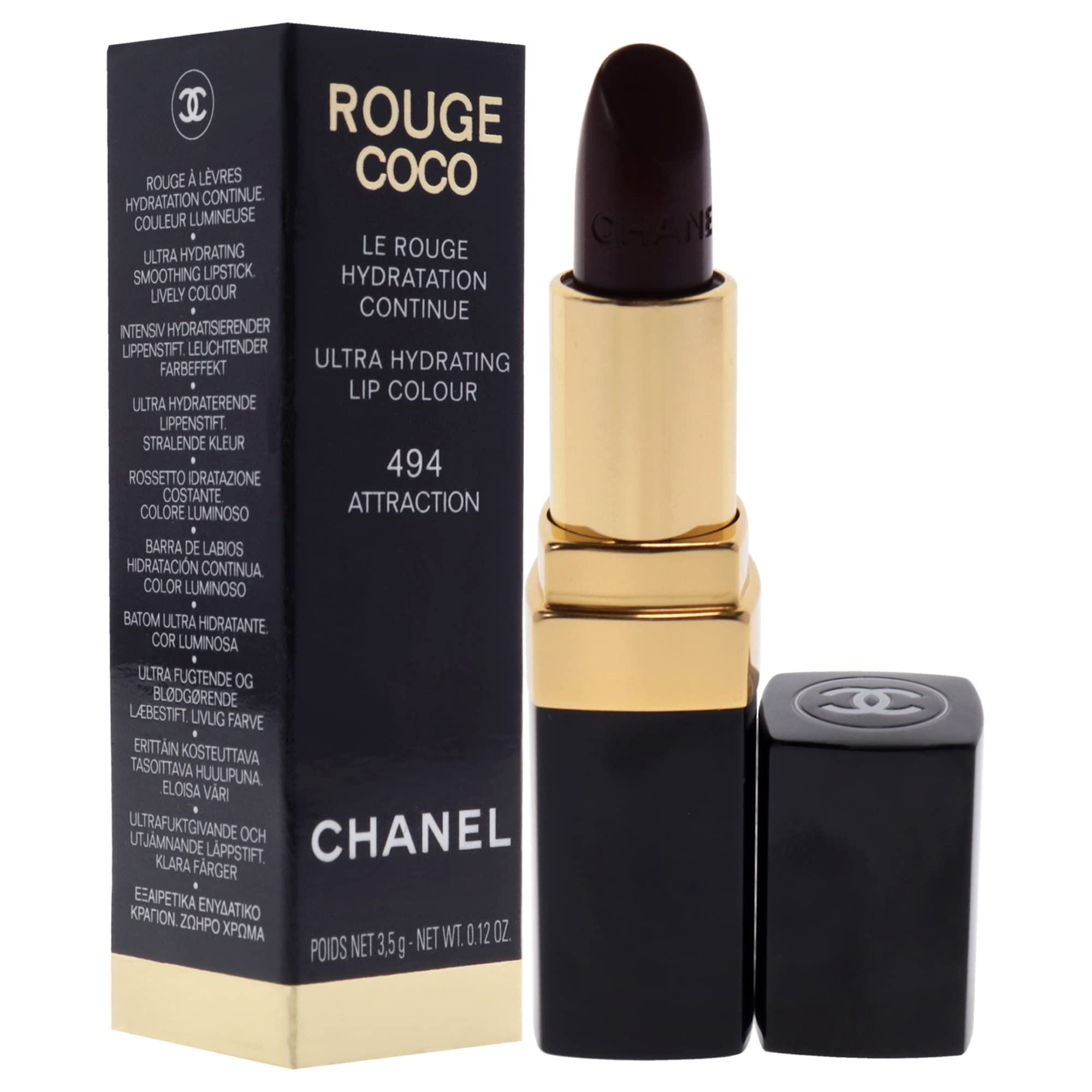 Foto 4 pulgar | Lápiz Labial Chanel Rouge Coco Ultra Hydrating 494 Attraction 3.5 Ml - Venta Internacional.