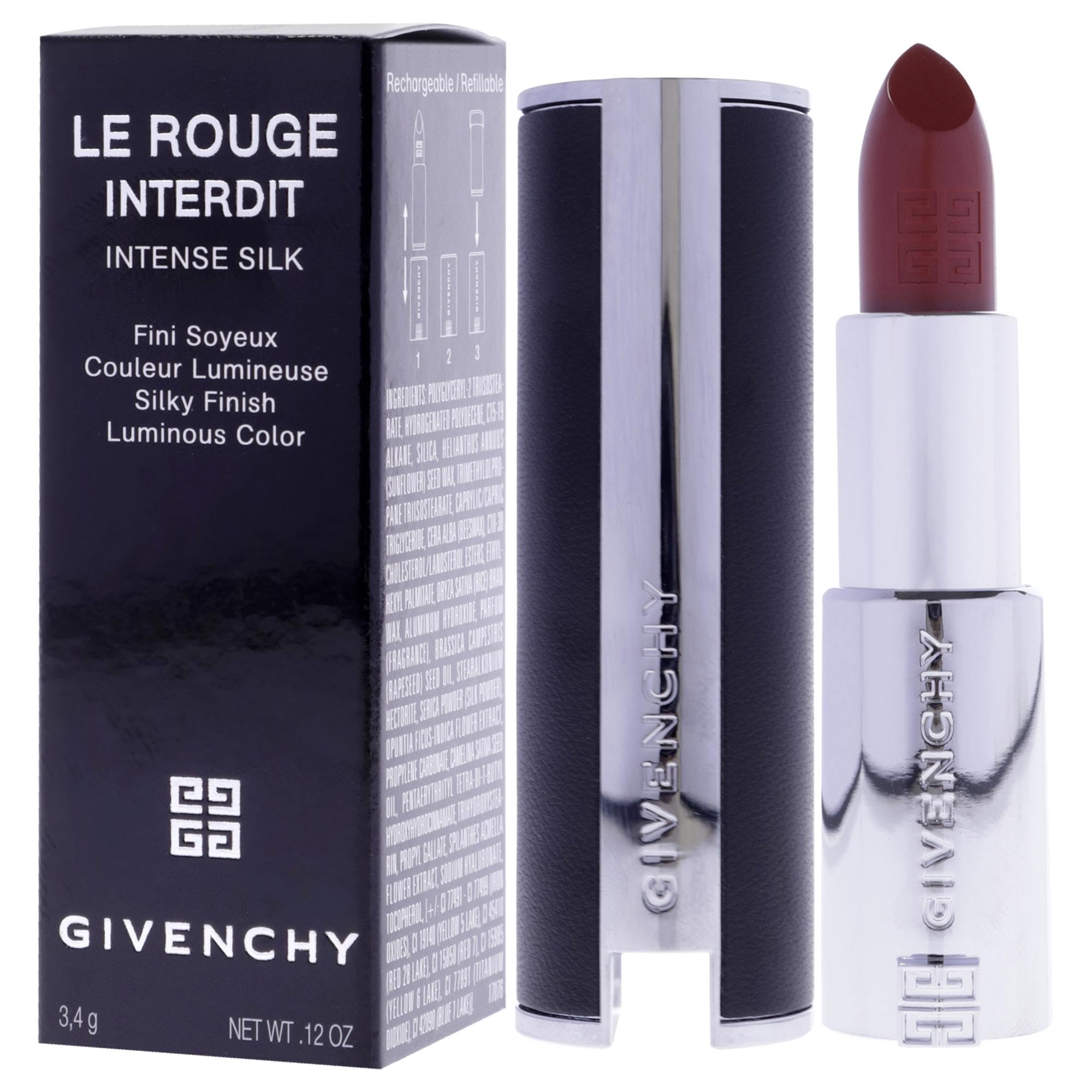 Foto 4 | Lápiz Labial Givenchy Le Rouge Interdit Intense Silk N333 L Iinterdit 3 Ml - Venta Internacional.