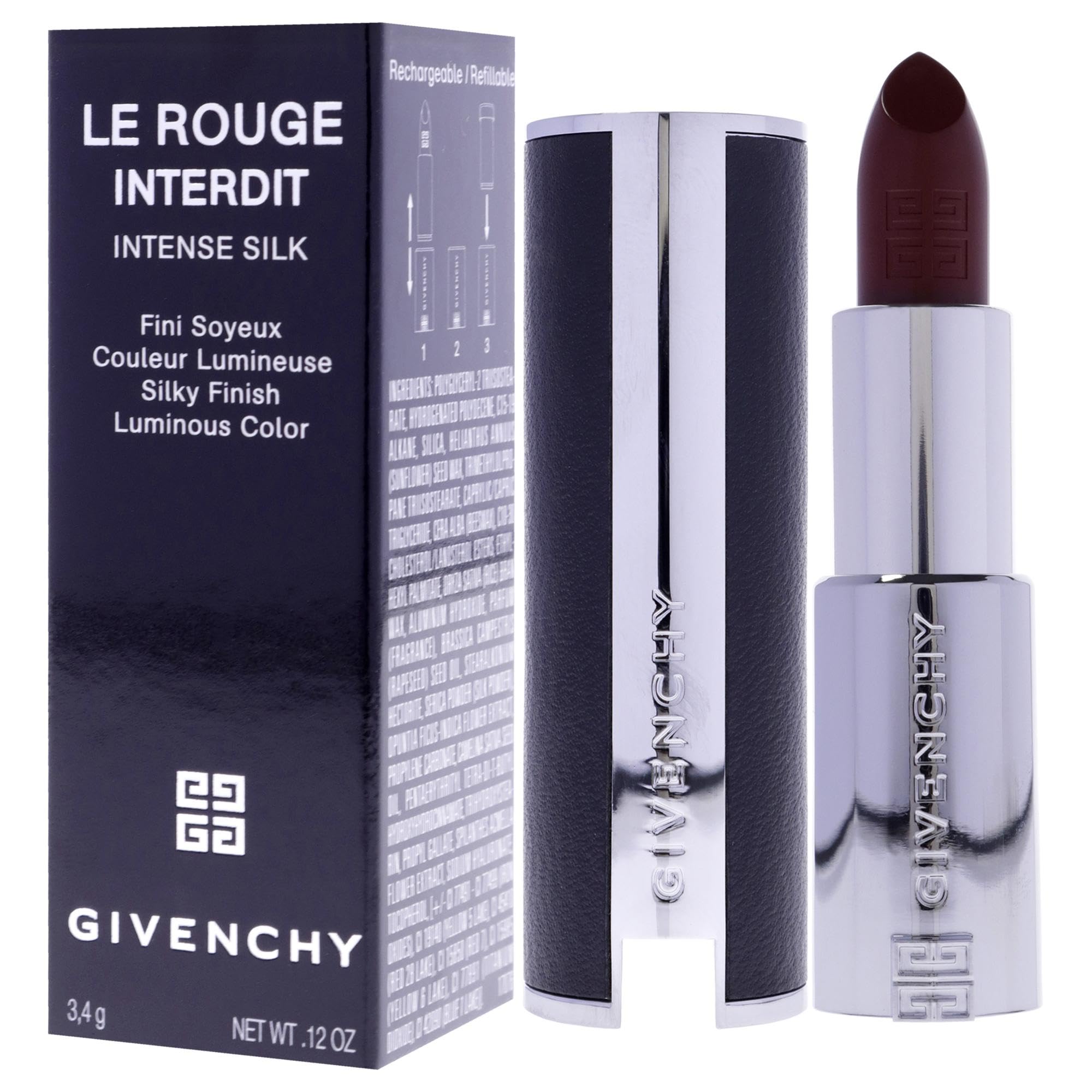 Foto 5 pulgar | Barra De Labios Givenchy Le Rouge Interdit Intense Silk N334 Grenat - Venta Internacional.