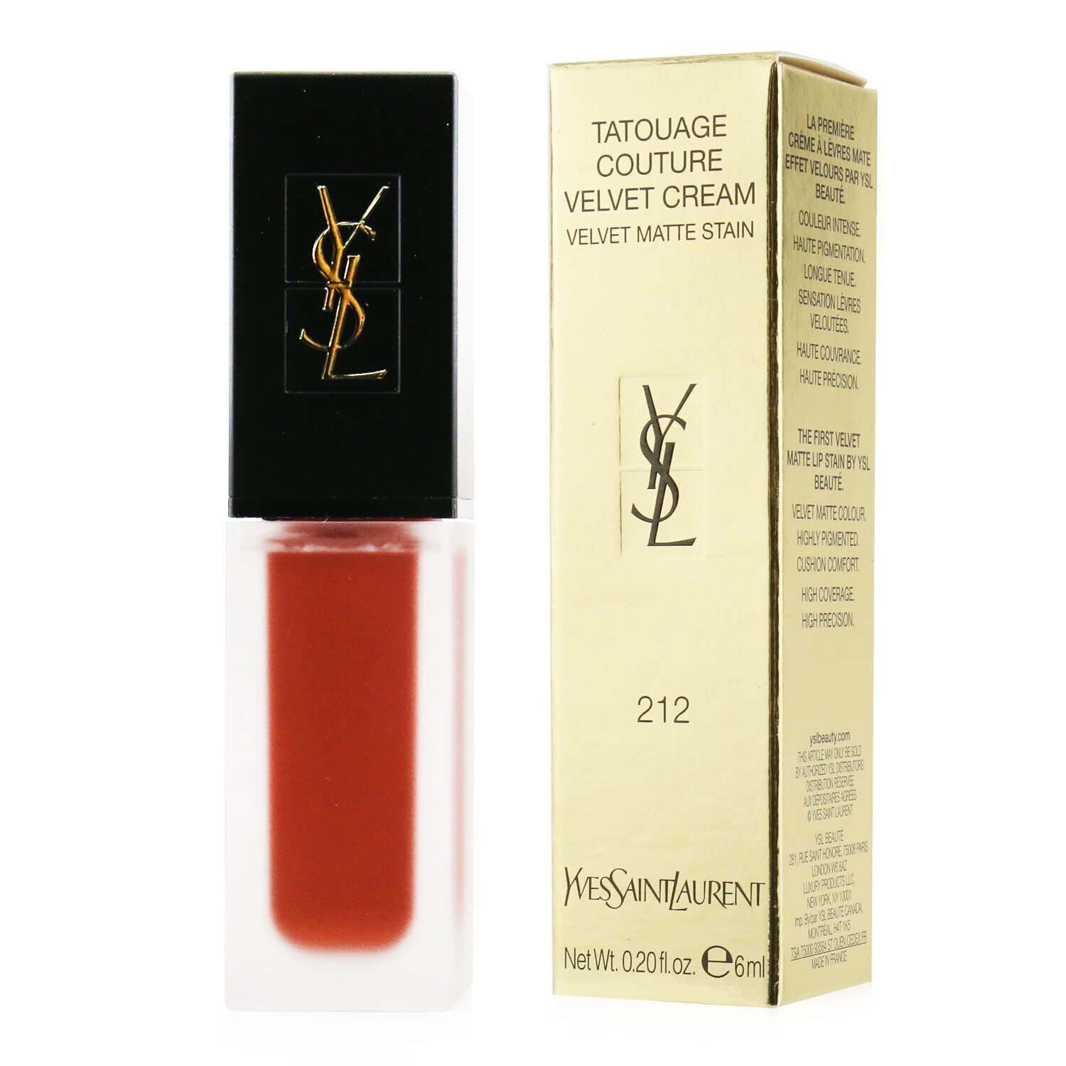 Lápiz Labial Yves Saint Laurent Tatouage Couture Velvet Cream 212 - Venta Internacional.