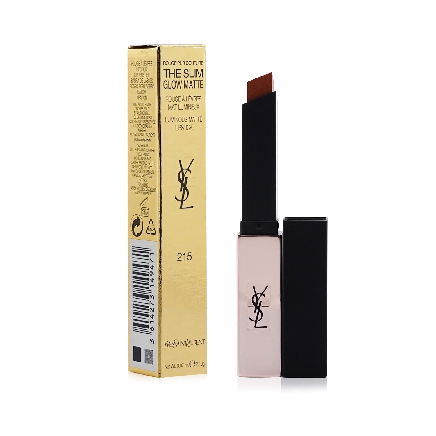 Foto 2 | Lápiz Labial Yves Saint Laurent Rouge Pur Couture The Slim #215 - Venta Internacional.